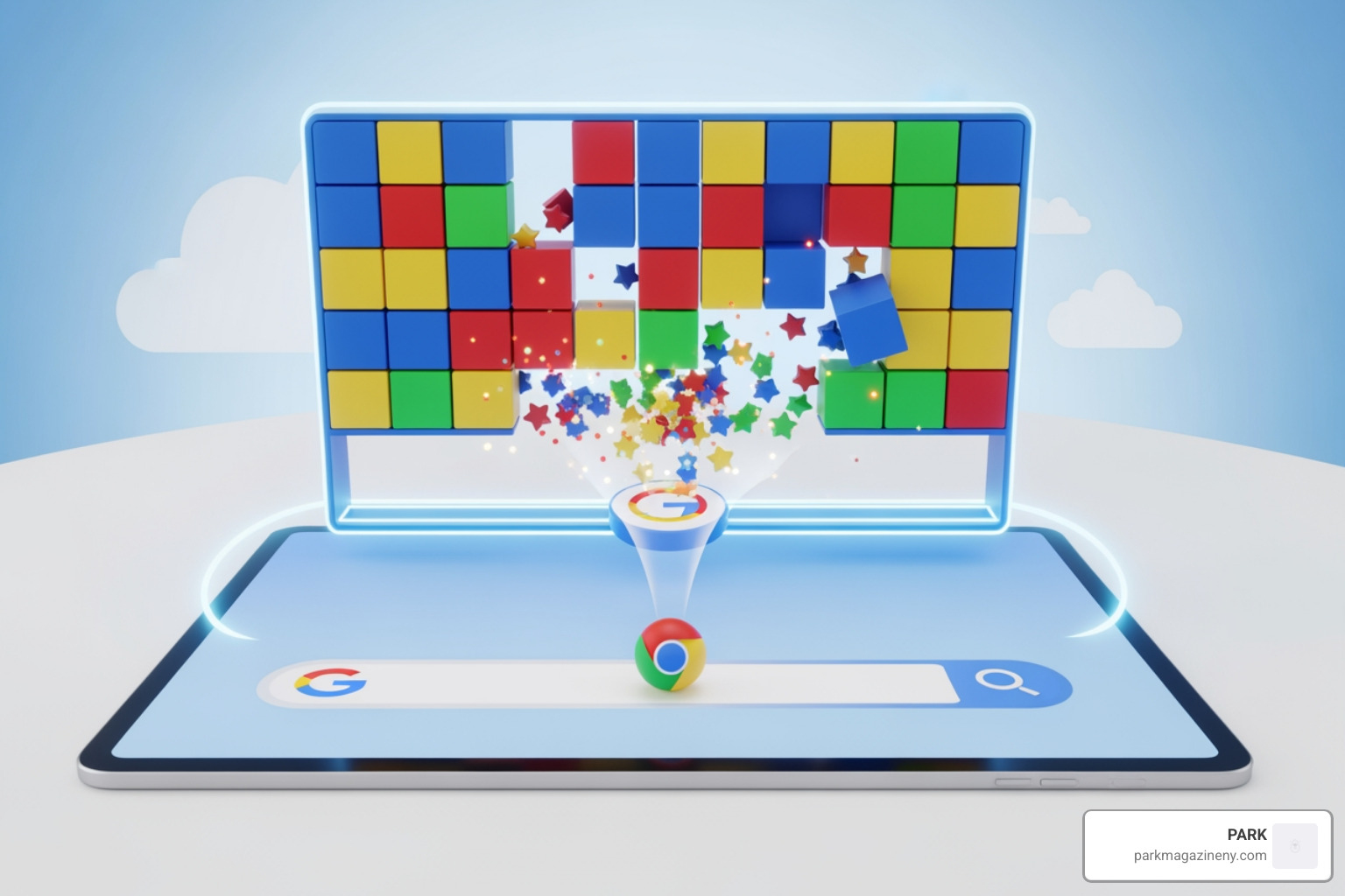 Google search result showing the playable Block Breaker game link. - google block breaker