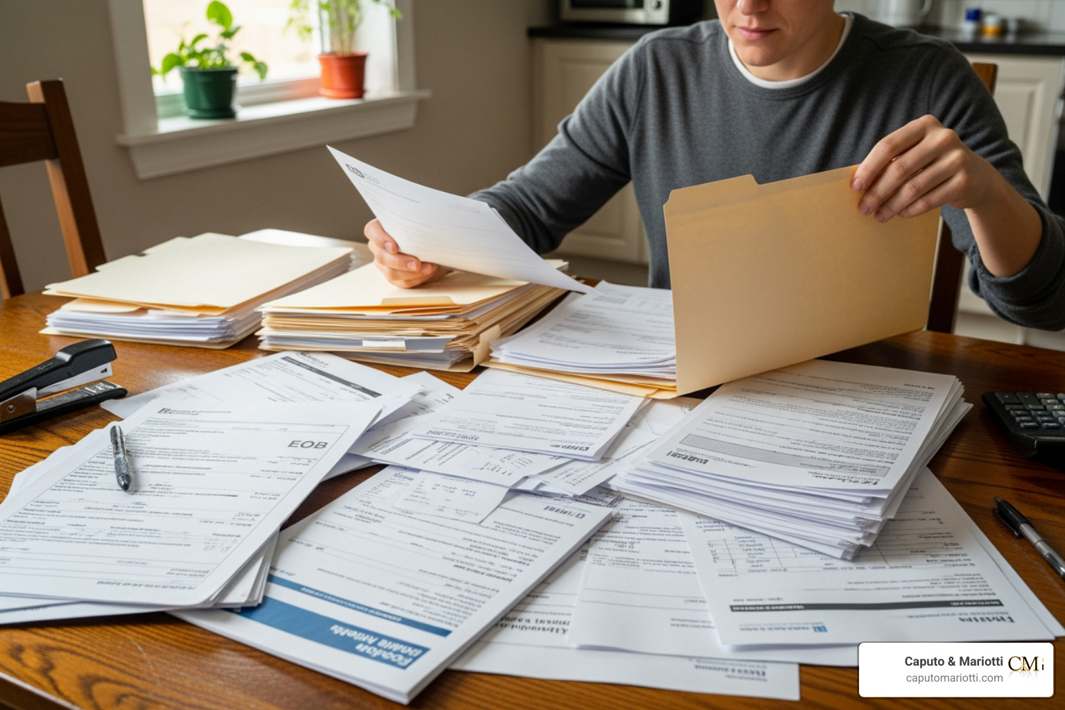 person organizing medical bills - medical negligence lawyers near me person organizing medical bills - medical negligence lawyers near me