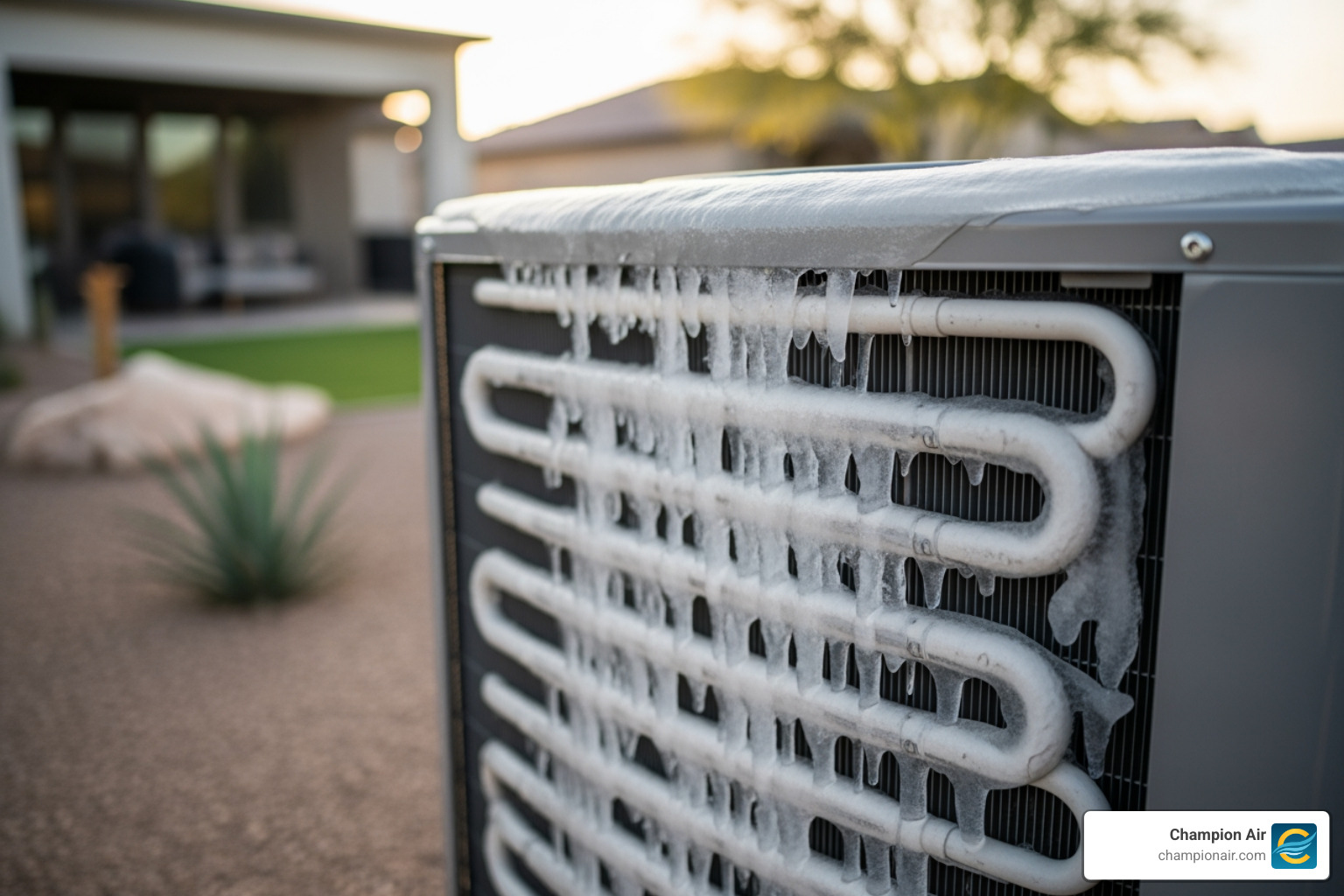 Infographic showing emergency heat pump warning signs including complete shutdown, burning smells, loud noises, ice buildup, no airflow, electrical odors, and system stuck in one mode with recommended immediate actions - heat pump repair emergency in scottsdale, az