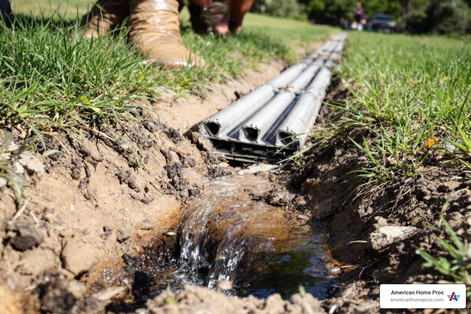 infographic showing the path of wastewater from a home's drain fixtures through pipes to the main sewer line, with common clog points labeled including kitchen sink trap, bathroom drain, and sewer connection - drain cleaning best in collinsville, ok