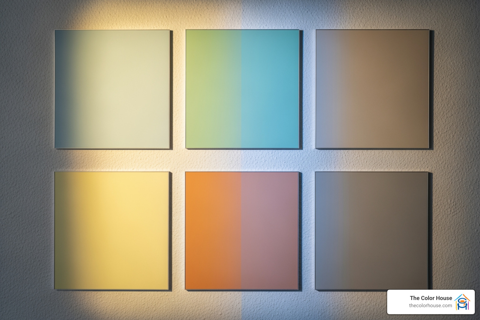 paint color swatch in different lighting conditions - colorconsulting