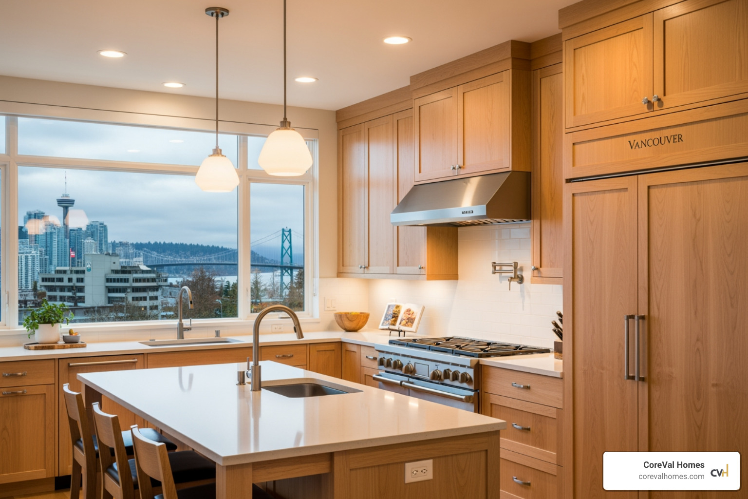 material and finish sample board showing various woods, paints, and hardware - custom kitchen cabinets Vancouver