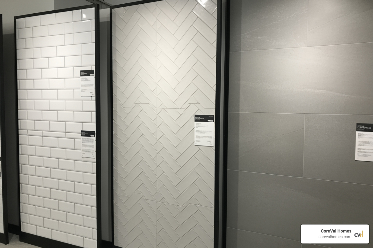 different popular tile types like subway, herringbone, and large-format porcelain - tile backsplash installation Vancouver different popular tile types like subway, herringbone, and large-format porcelain - tile backsplash installation Vancouver