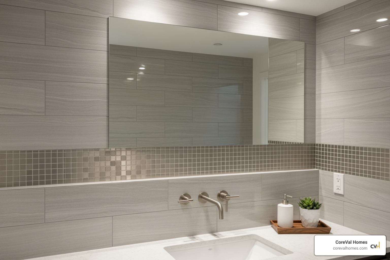 stylish bathroom backsplash in a Vancouver condo - tile backsplash installation Vancouver stylish bathroom backsplash in a Vancouver condo - tile backsplash installation Vancouver