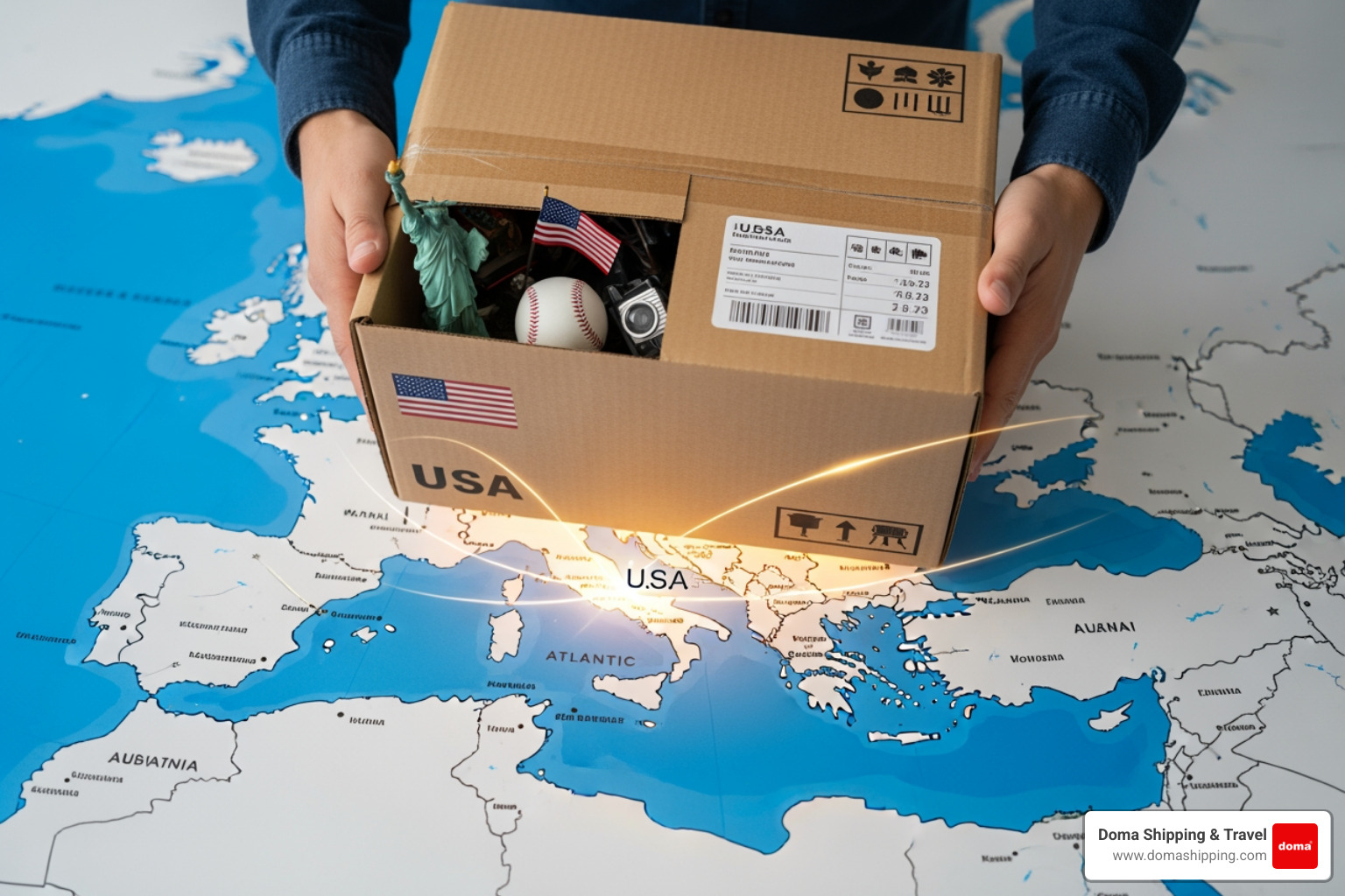 A person's hands typing on a laptop, with a customs declaration form visible on the screen, illustrating the process of digital documentation for international shipping. - sending package to europe from usa A person's hands typing on a laptop, with a customs declaration form visible on the screen, illustrating the process of digital documentation for international shipping. - sending package to europe from usa