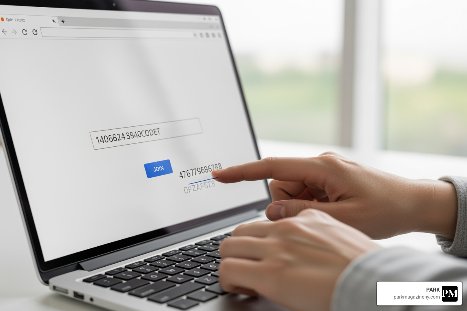user entering a code on the Wayground join page -  joinmyquiz