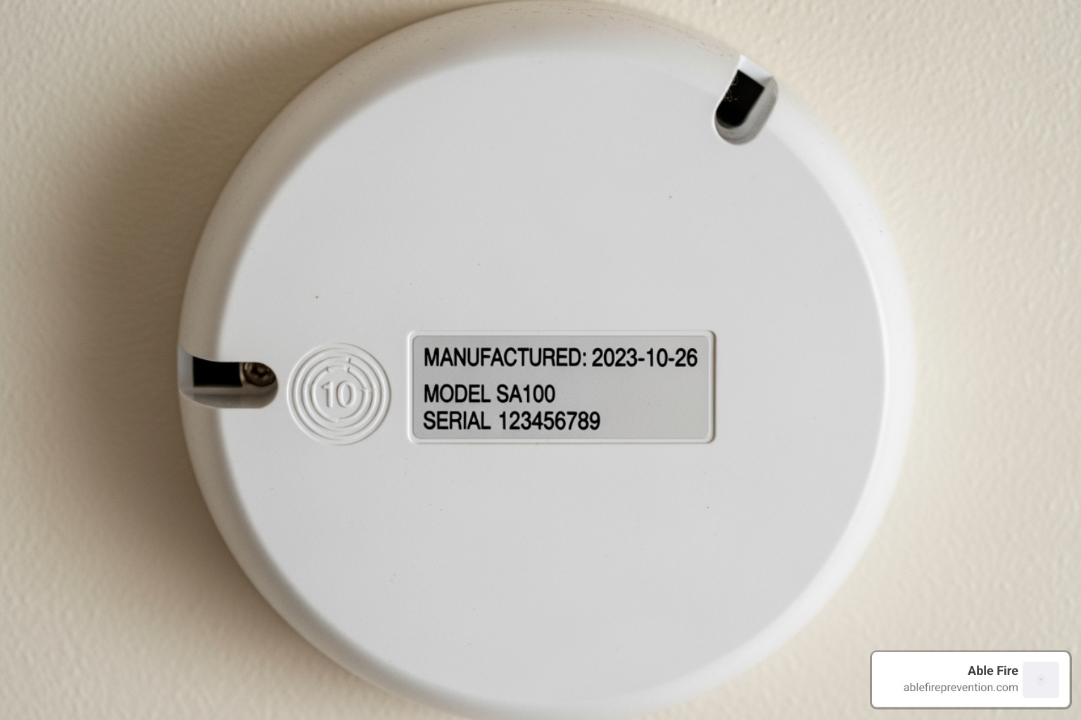 back of smoke alarm with manufacturing date - replacing smoke alarms