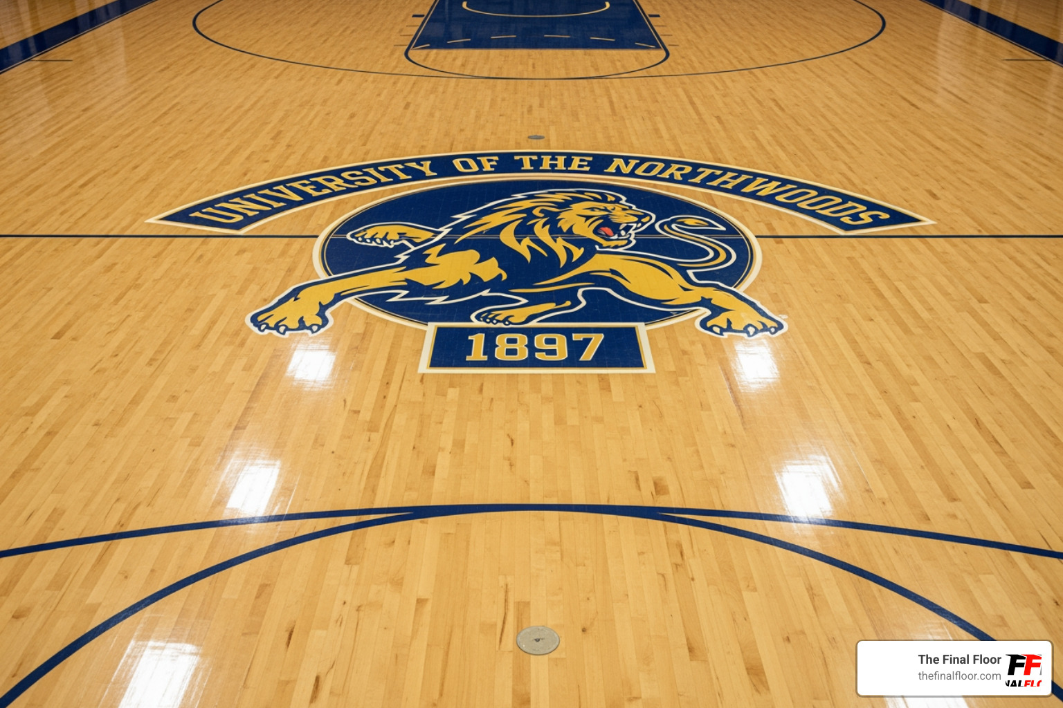 gym floor with a custom university logo - wood floors columbus ohio gym floor with a custom university logo - wood floors columbus ohio