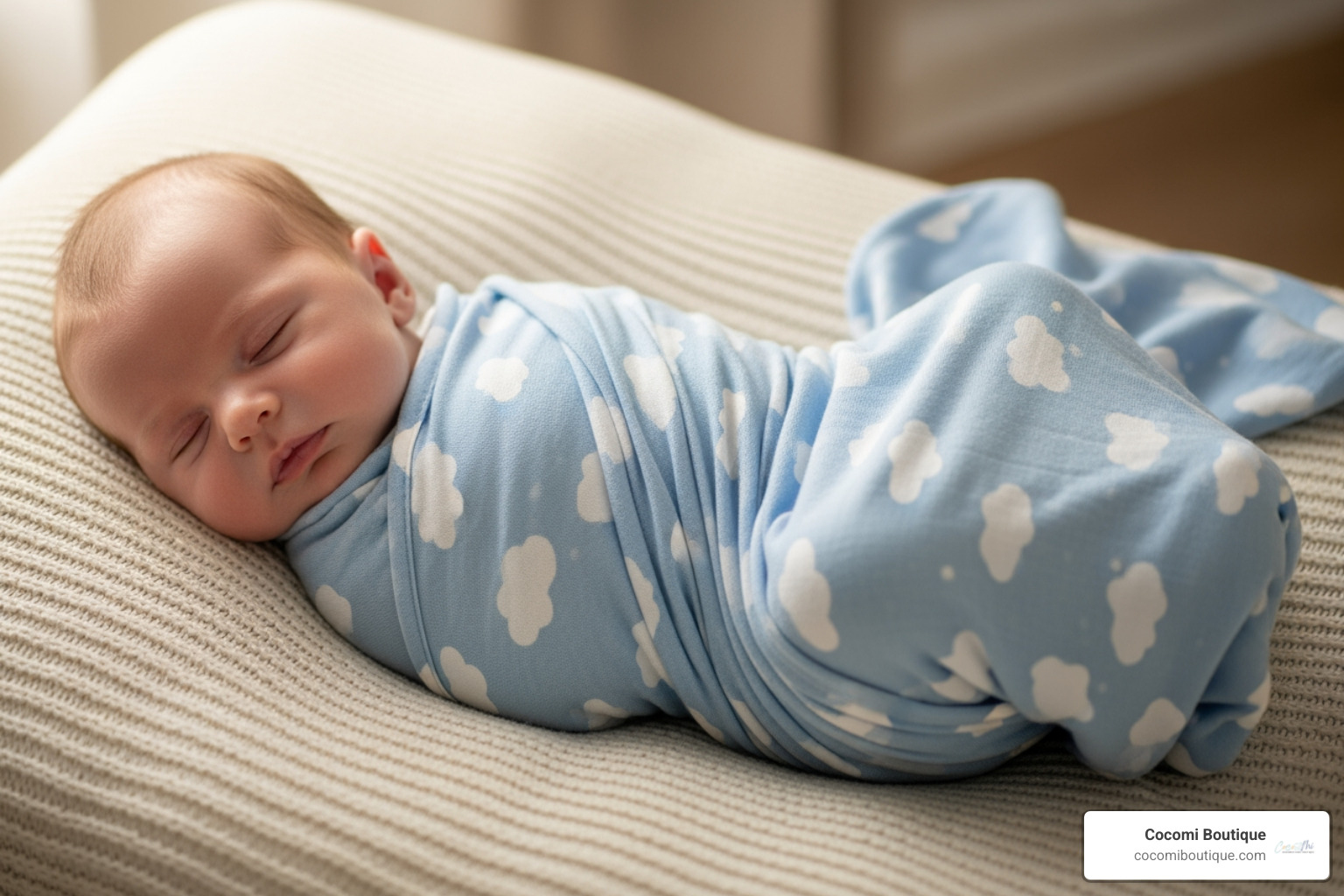 hip-healthy swaddle position with bent legs - baby swaddle blankets