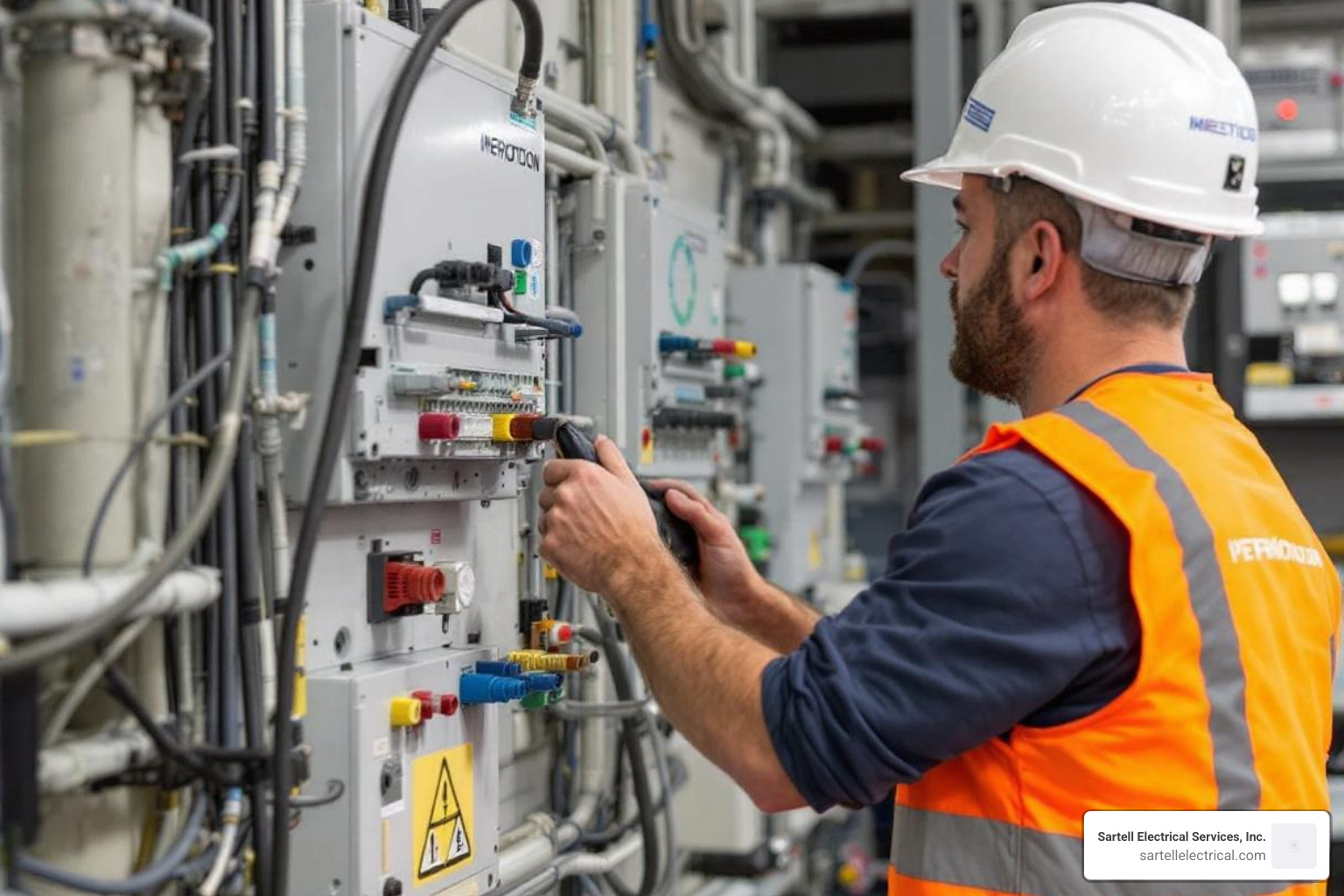 A close-up image of a sample Electrical Installation Condition Report (EICR) document, showing various sections and fields for electrical testing results and observations. - periodic electrical inspection commercial premises