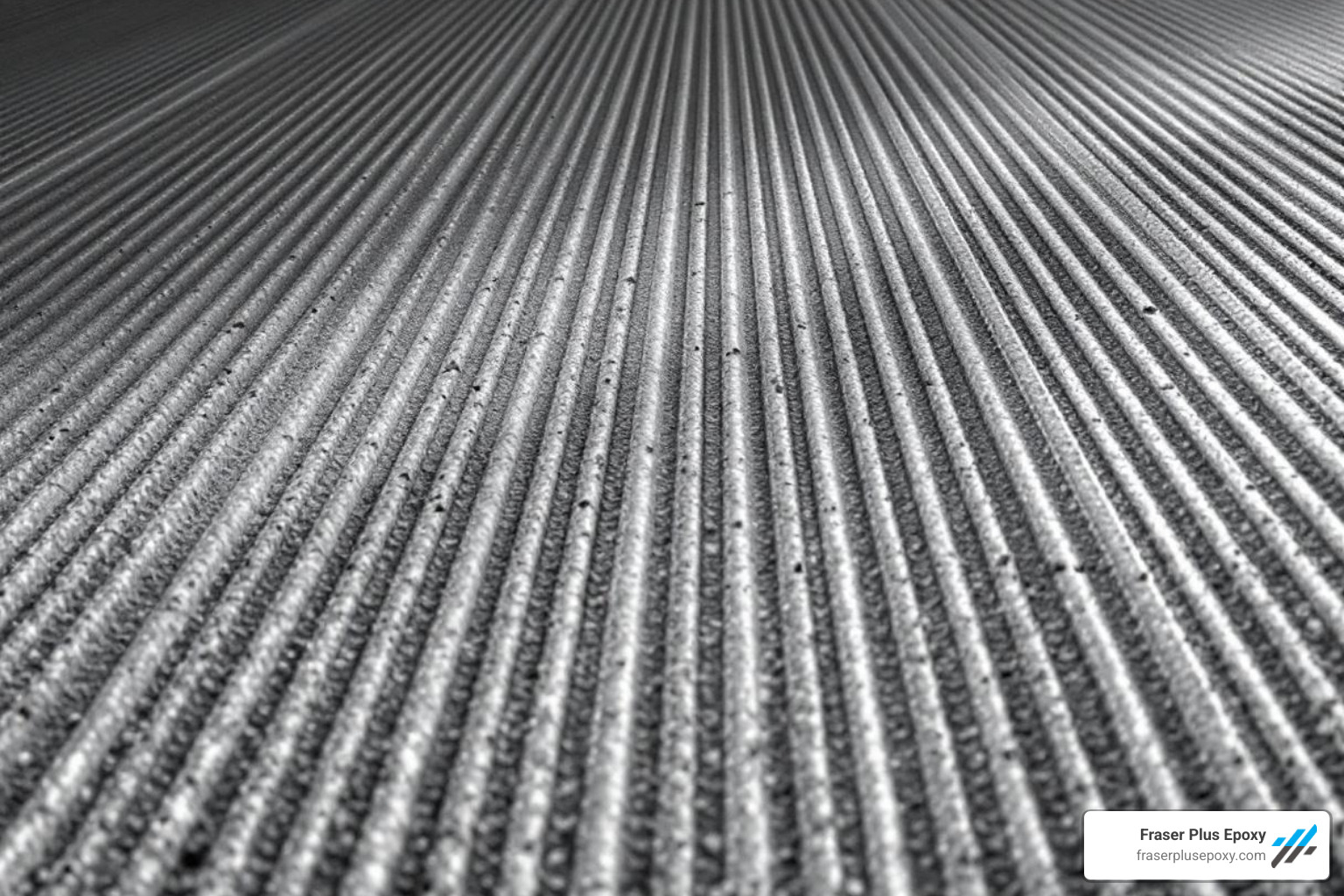close-up of the corduroy texture on a concrete surface - what is diamond grinding