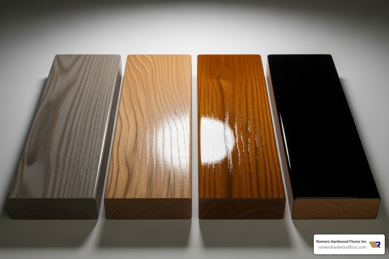 side-by-side comparison of different sheen levels on wood: matte, satin, semi-gloss, and high-gloss - best floor varnish hardwood floor side-by-side comparison of different sheen levels on wood: matte, satin, semi-gloss, and high-gloss - best floor varnish hardwood floor