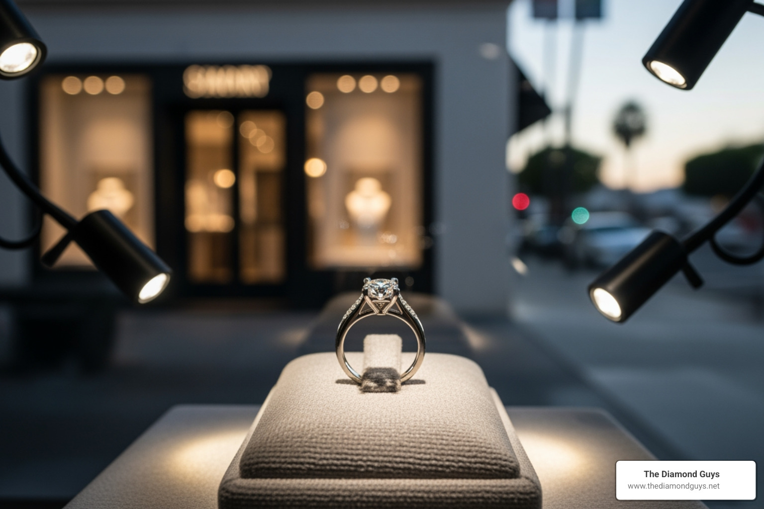 busy street view of the Downtown Los Angeles Jewelry District - best engagement ring stores los angeles