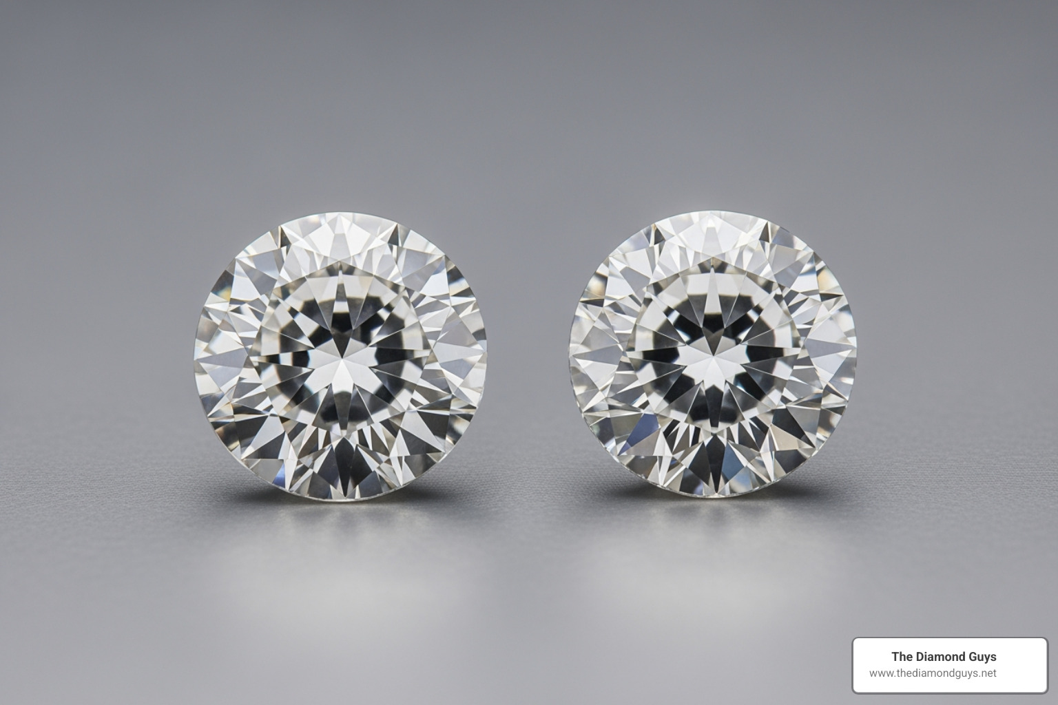 Comparison of a 1 carat lab diamond and a 1 carat natural diamond side-by-side - 1 carat man made diamond price Comparison of a 1 carat lab diamond and a 1 carat natural diamond side-by-side - 1 carat man made diamond price