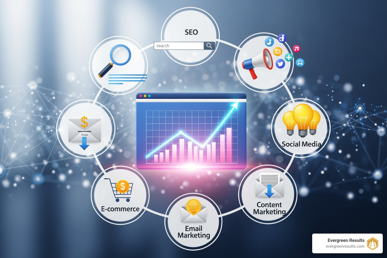 a brand's content shared across multiple social media platforms - Drive website traffic