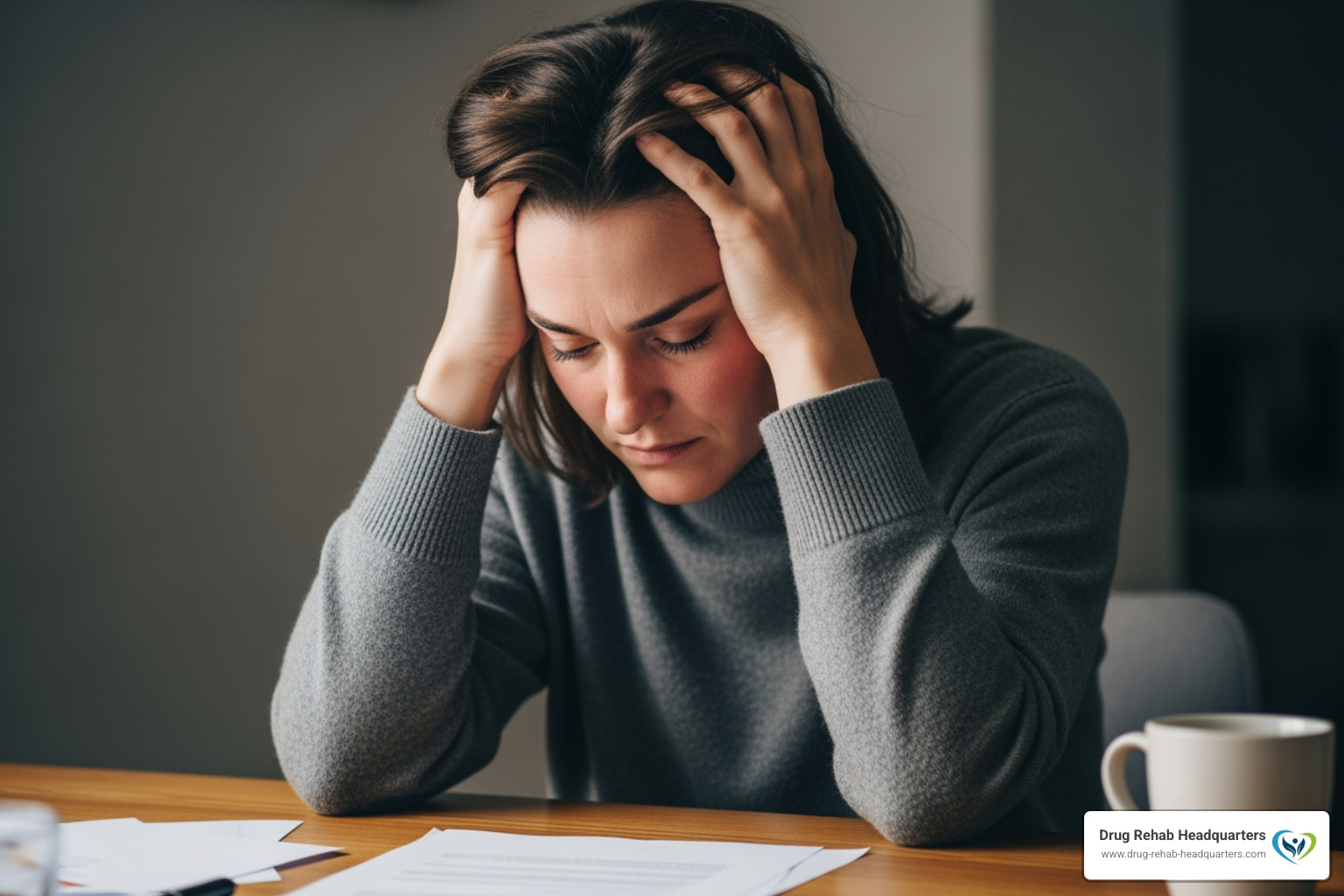 person illustrating signs of distress - immediate addiction help