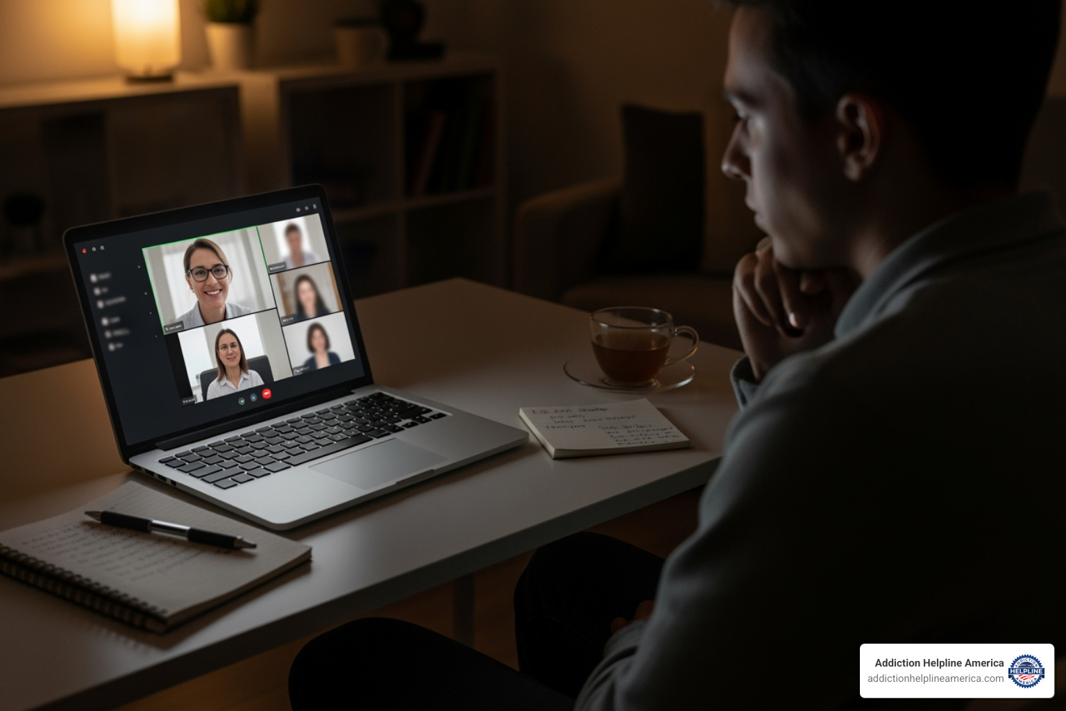 A person thoughtfully comparing different online mental health platform options on a laptop, with various icons representing different services. - online mental health A person thoughtfully comparing different online mental health platform options on a laptop, with various icons representing different services. - online mental health
