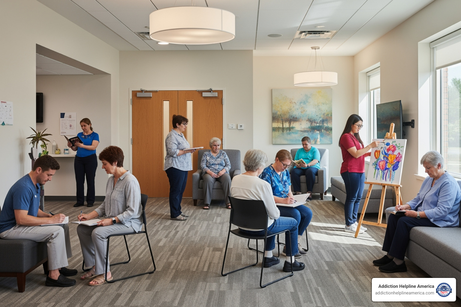A typical day in an inpatient rehab facility, showing structured activities - inpatient treatment A typical day in an inpatient rehab facility, showing structured activities - inpatient treatment