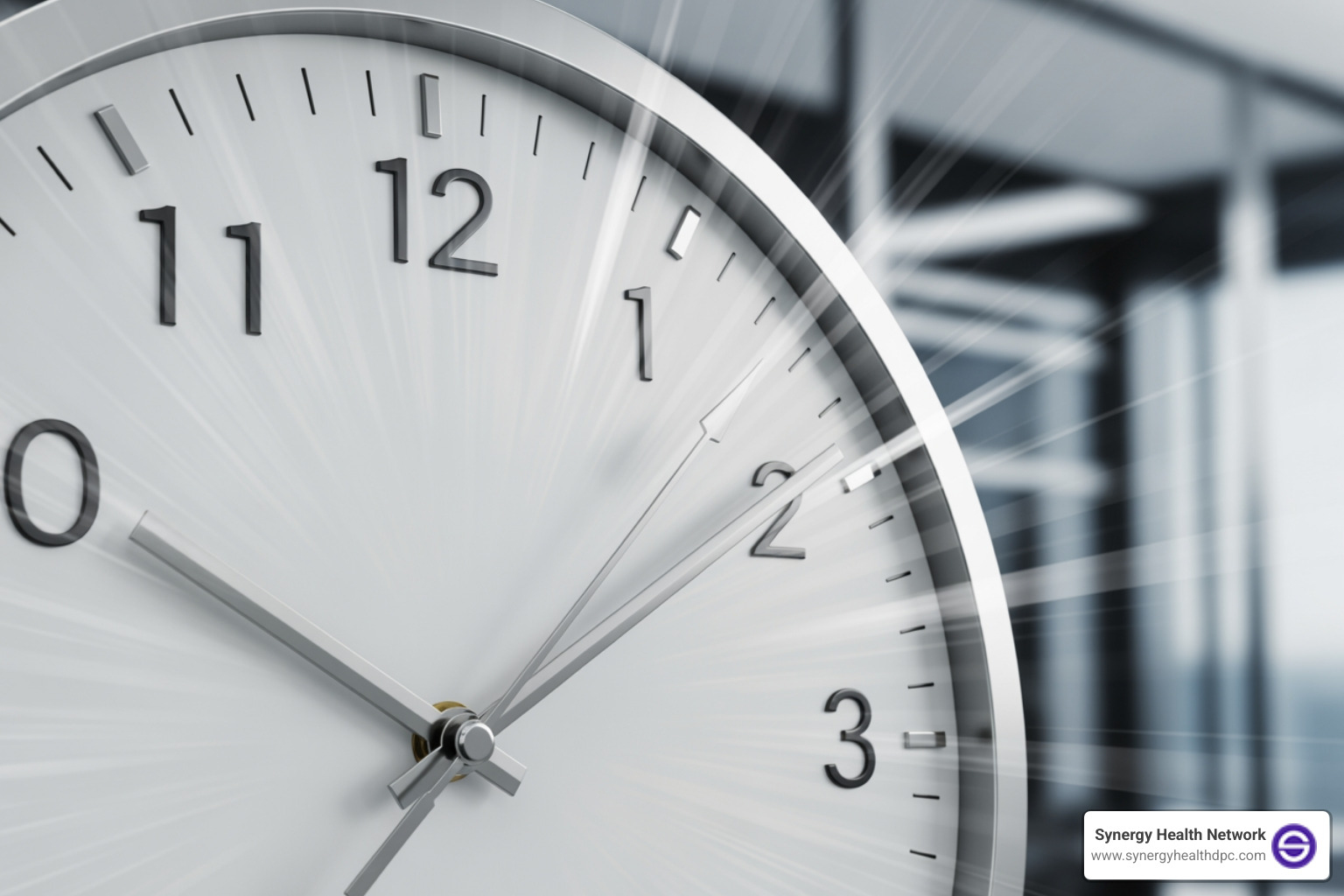 A clock showing a 15-minute wait time, symbolizing quick access to virtual care - affordable virtual doctor