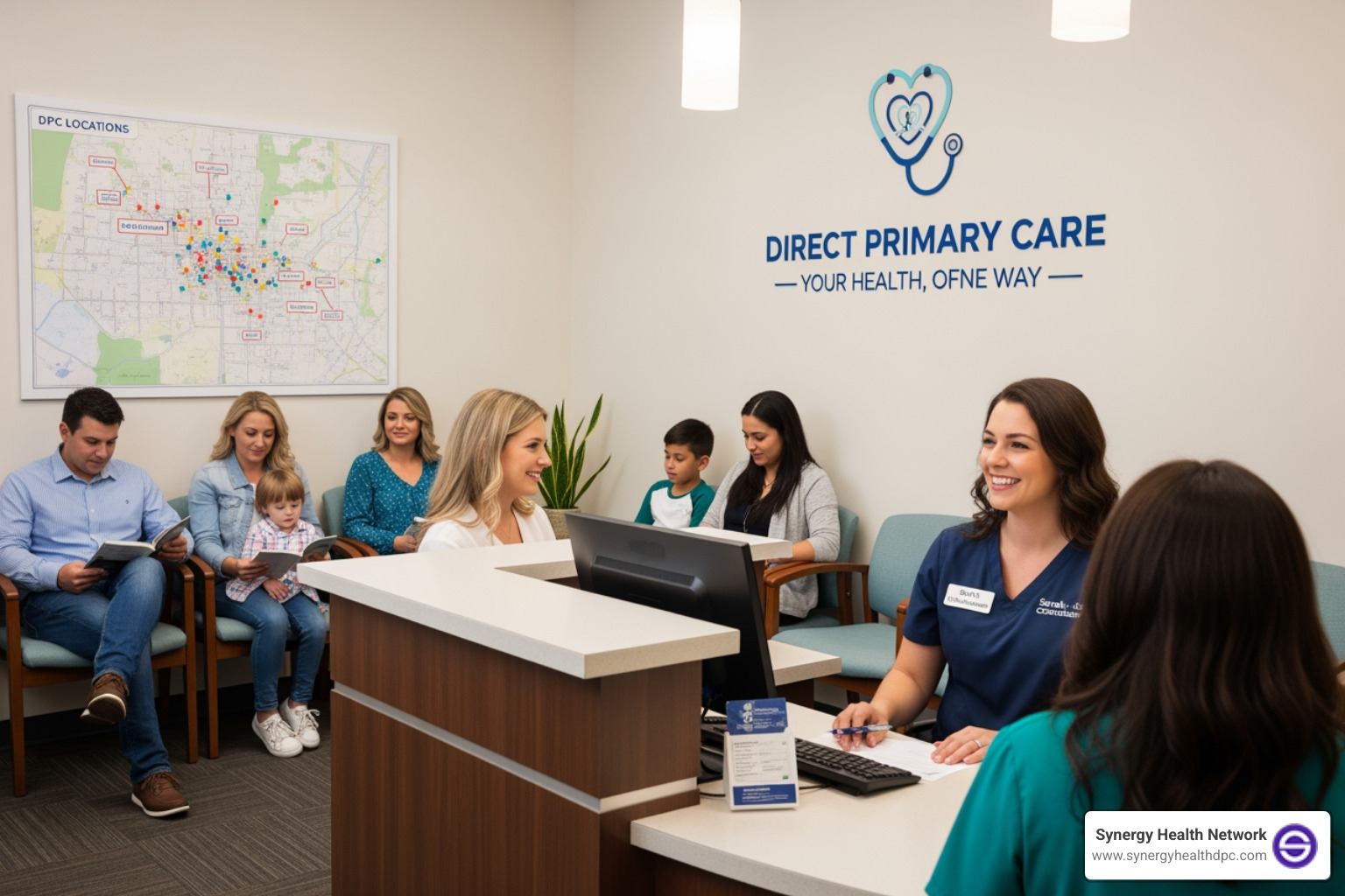 map with location pins - direct primary care in my area