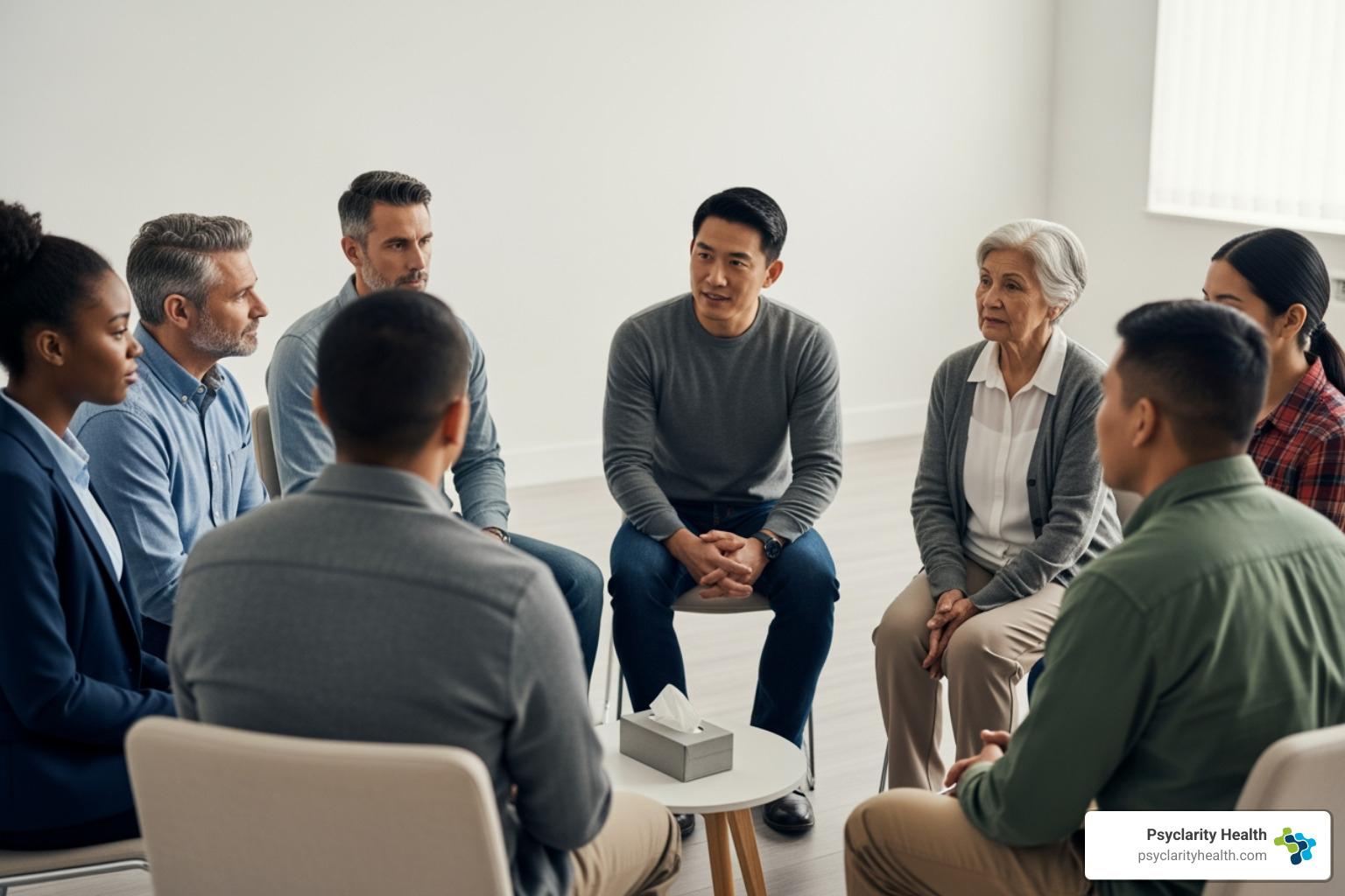 diverse group of veterans supporting each other - military veteran support