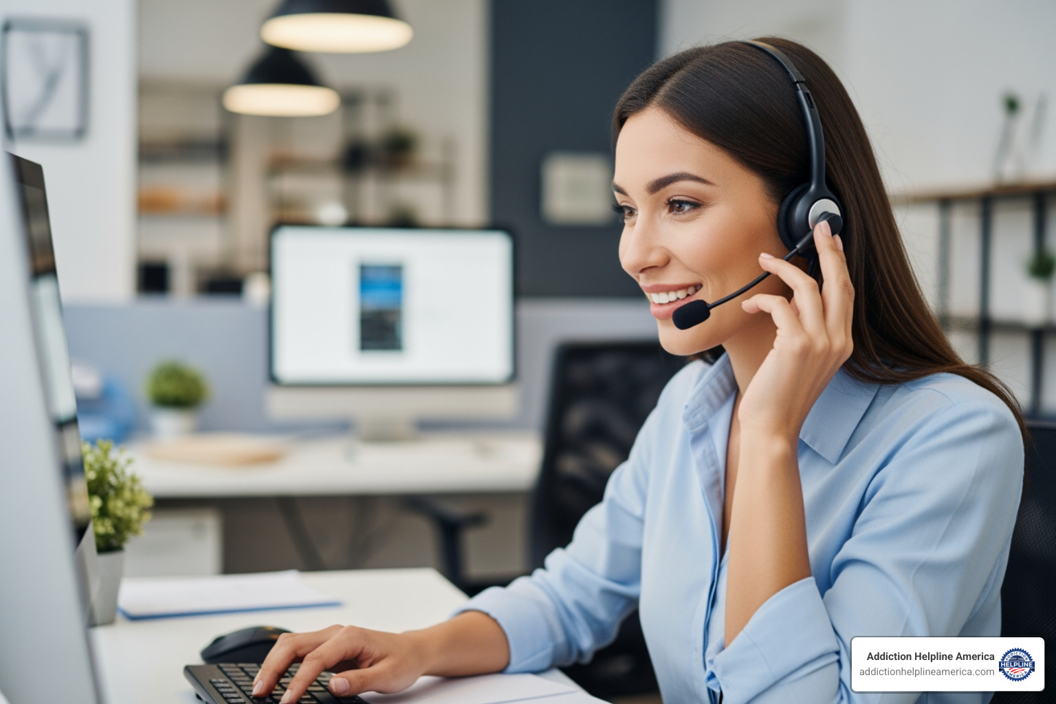 compassionate helpline operator with headset - weed addiction hotline compassionate helpline operator with headset - weed addiction hotline