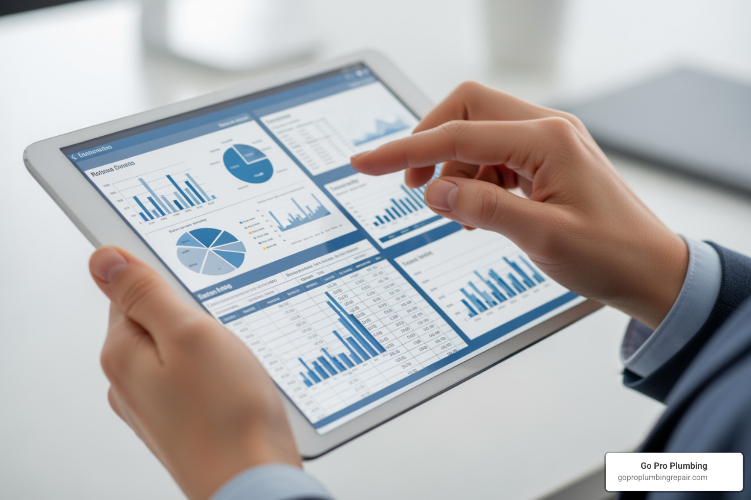 person reviewing financing documents on a tablet - financing water heater replacement person reviewing financing documents on a tablet - financing water heater replacement