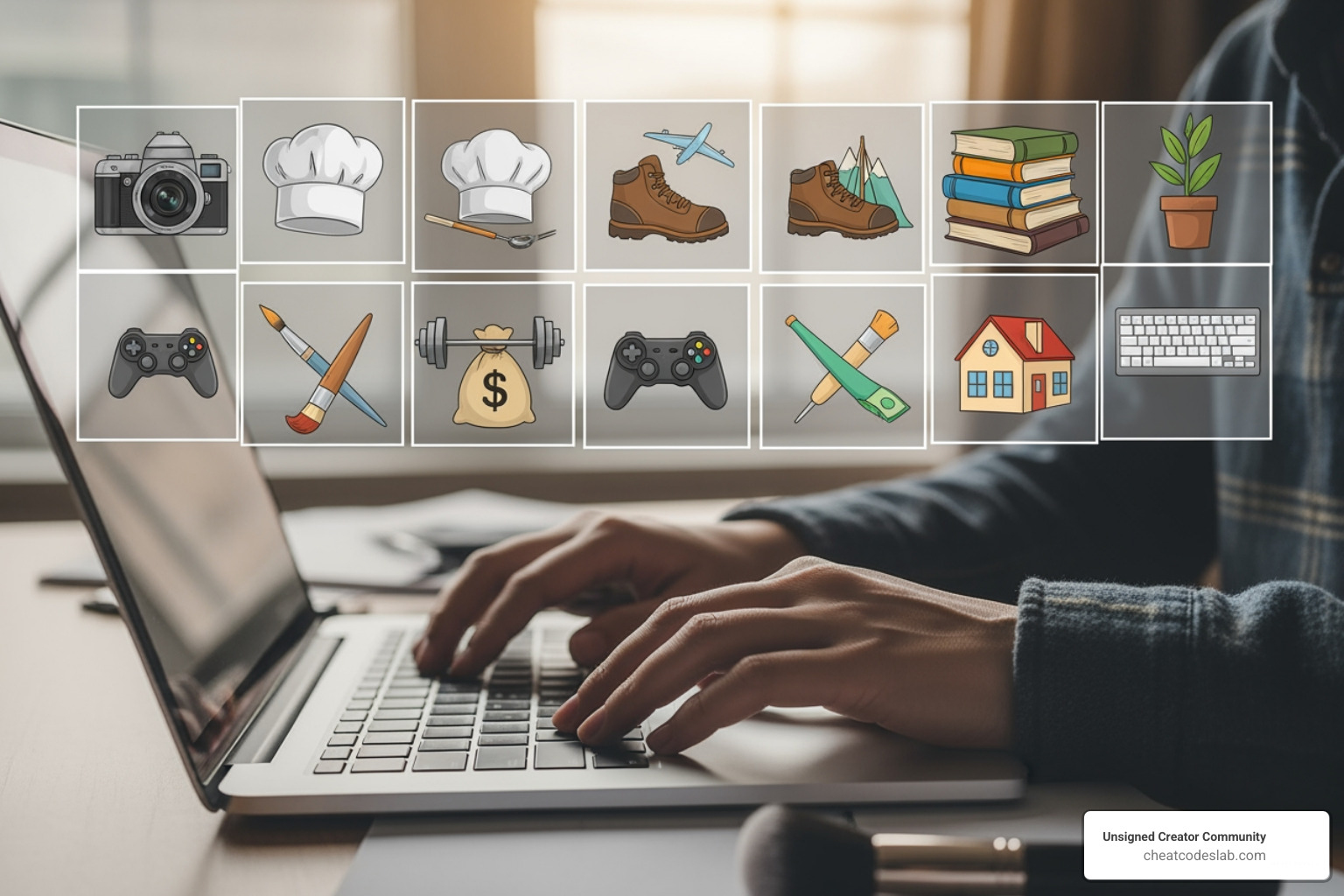 a mind map with central topics like Hobbies, Skills, and Life Experiences - Blogging niche ideas