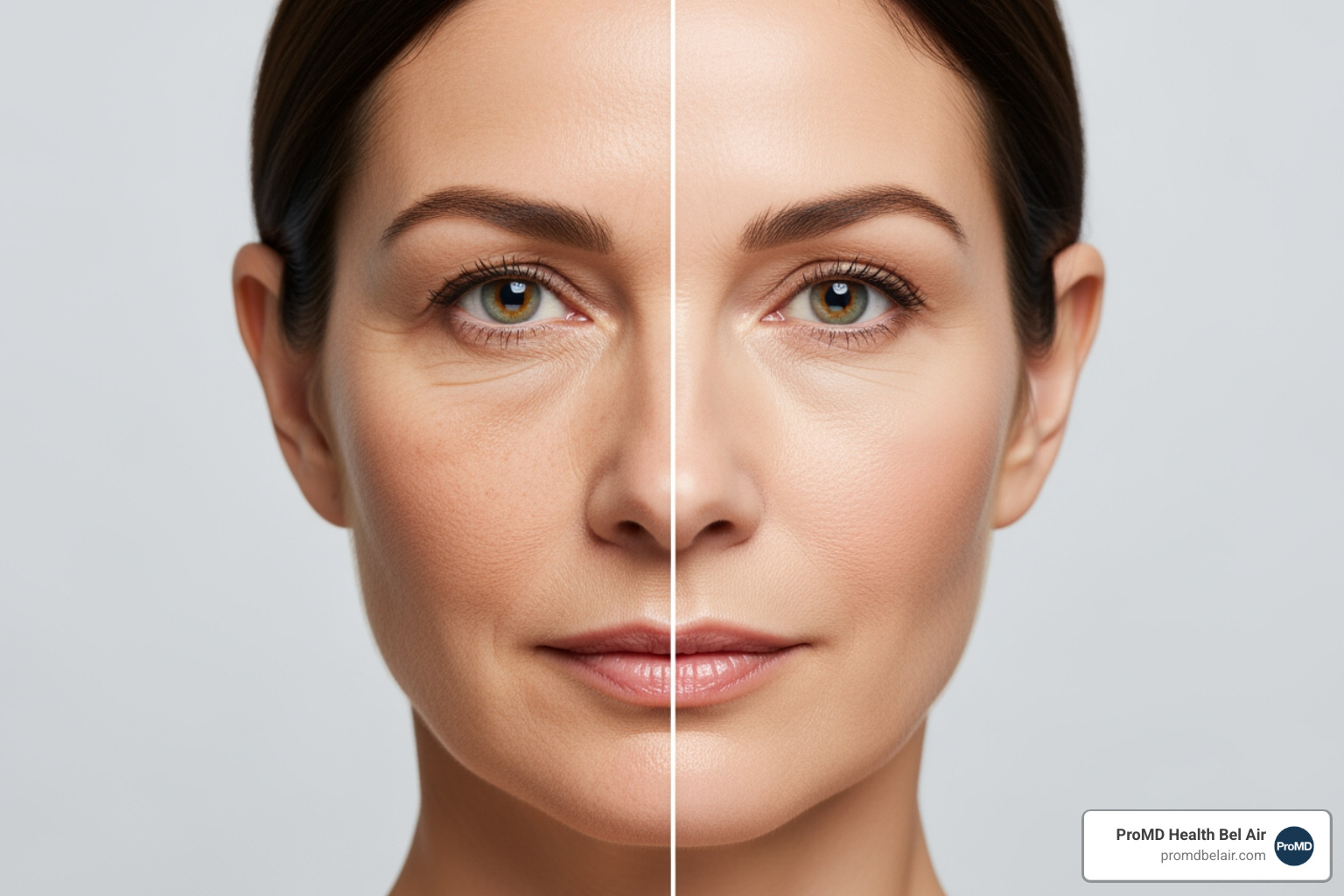 Before and after results for fine lines and sun damage - cool laser skin resurfacing near me