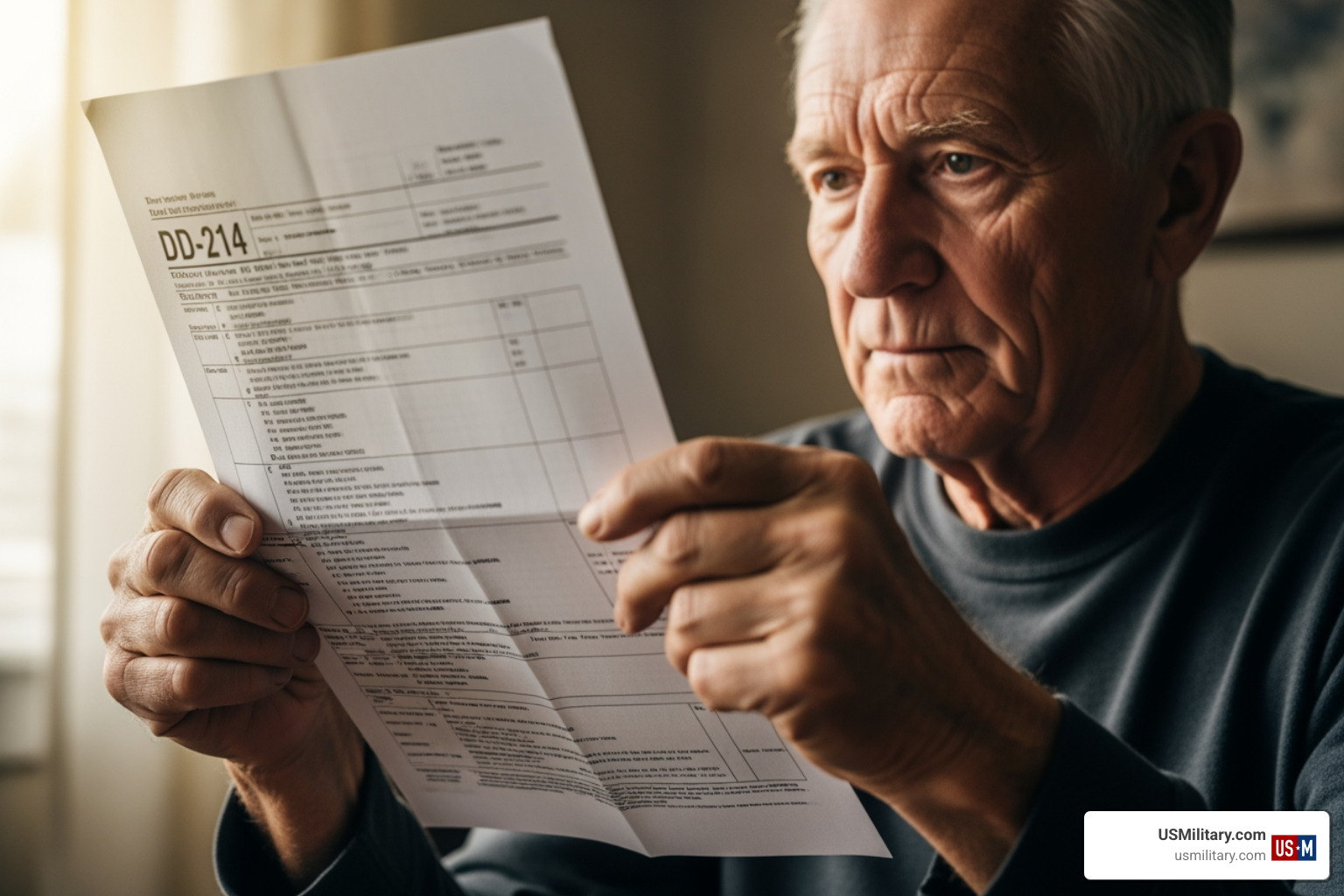 A veteran holding their DD-214 form - Aid & Attendance A veteran holding their DD-214 form - Aid & Attendance