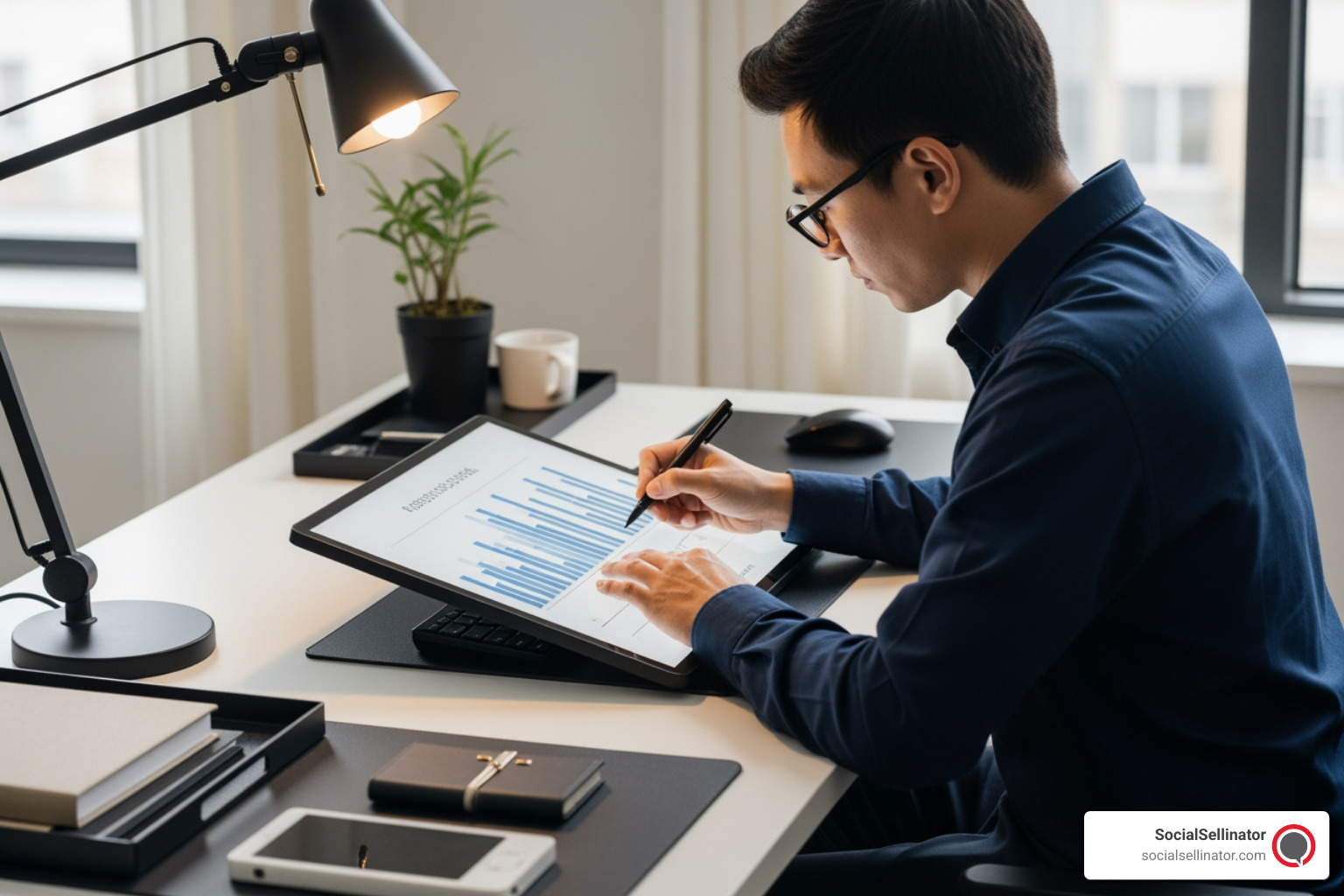 writer at a desk with a "Quality over Quantity" sign - How to use keywords? writer at a desk with a "Quality over Quantity" sign - How to use keywords?