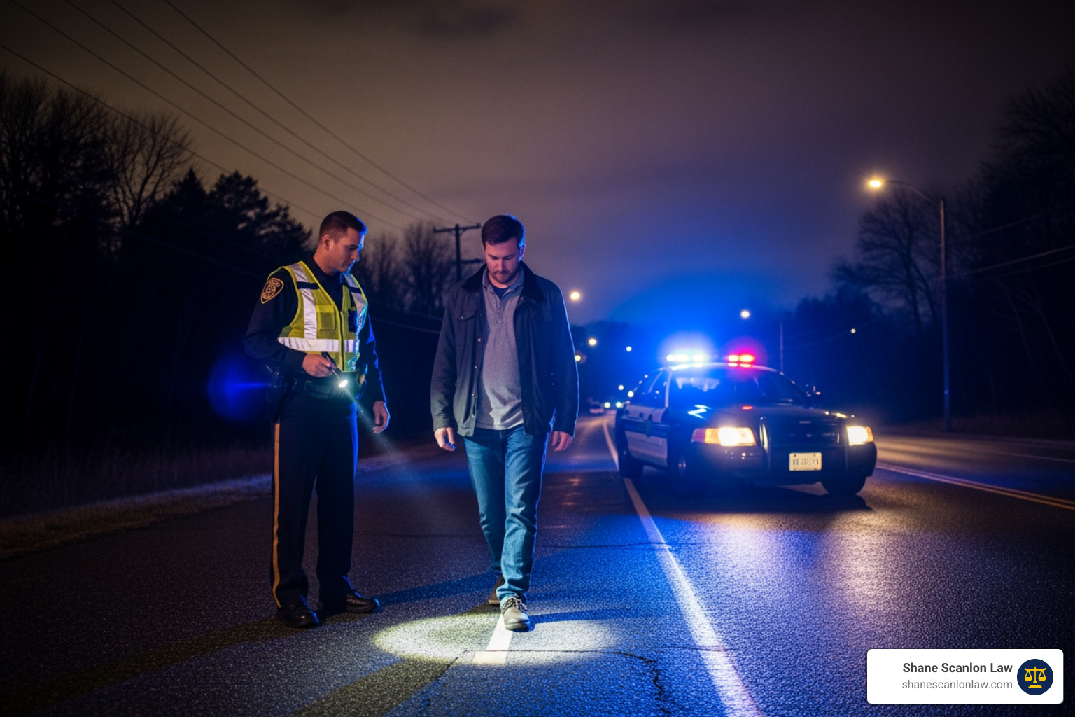 A police officer administering a Field Sobriety Test on the side of a road at night - How to fight DUI A police officer administering a Field Sobriety Test on the side of a road at night - How to fight DUI
