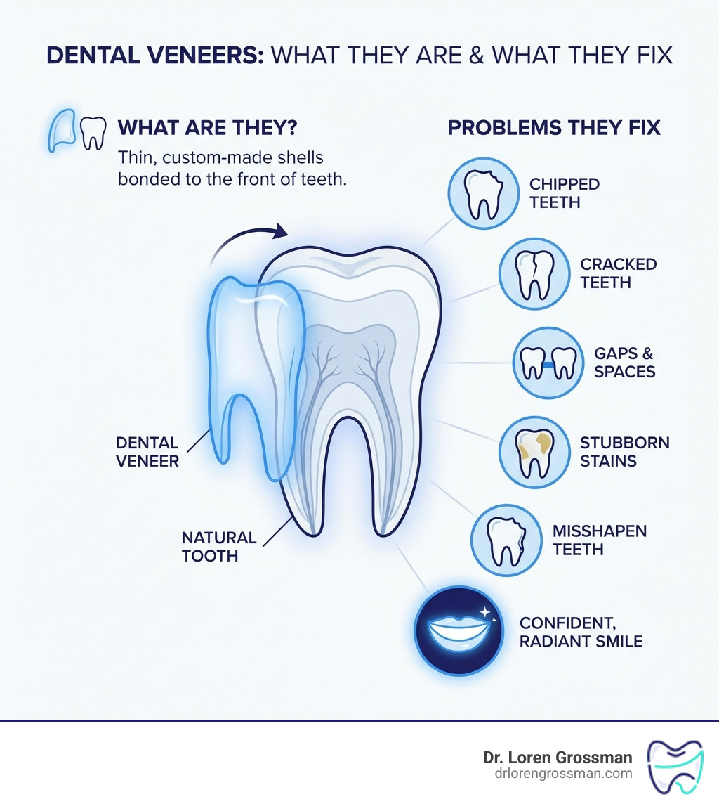 Infographic explaining what dental veneers are and the problems they can fix - dental veneers procedure infographic Infographic explaining what dental veneers are and the problems they can fix - dental veneers procedure infographic