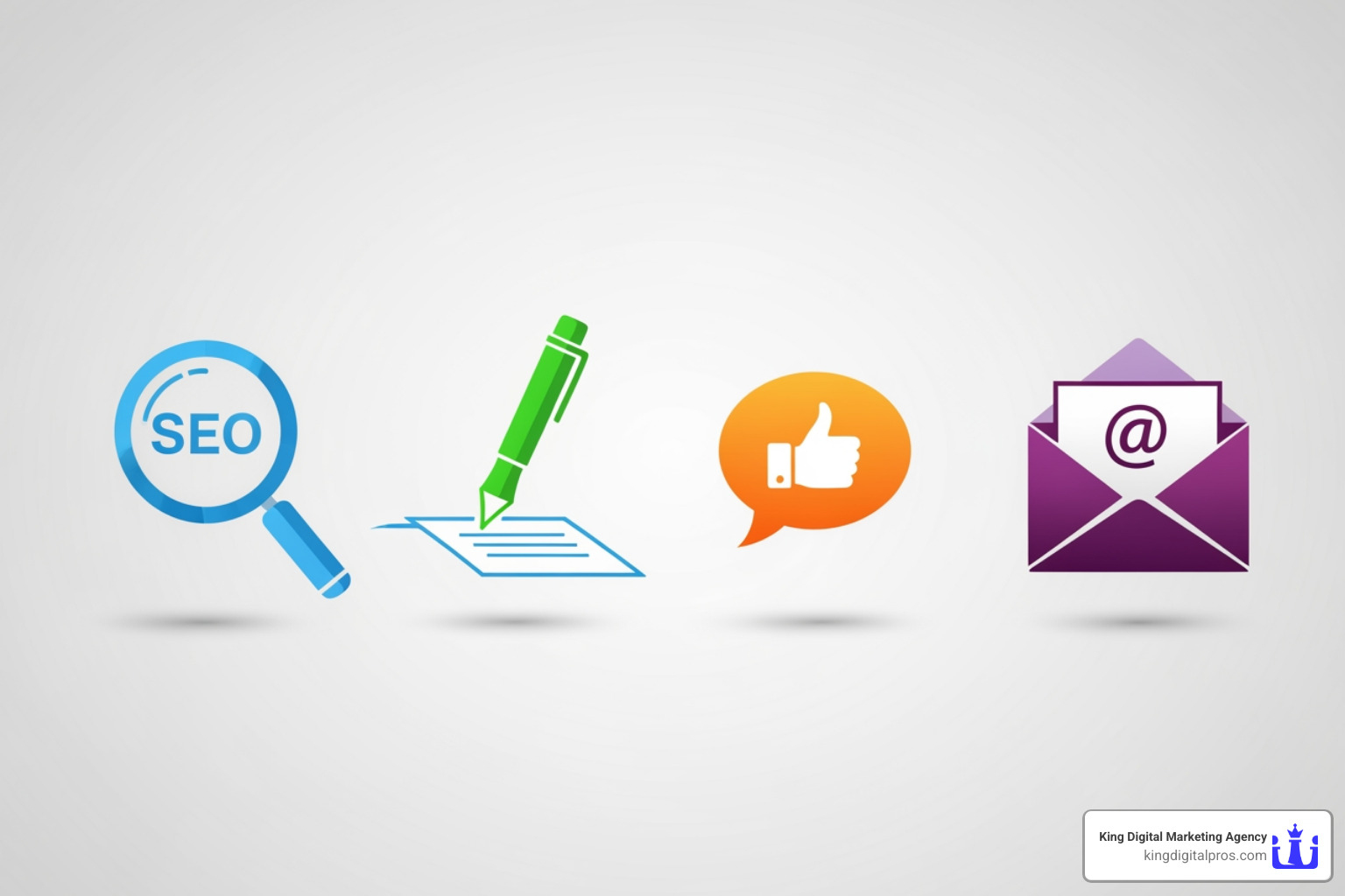 different digital marketing channel icons (SEO, content, social, email) - Digital marketing for startups Different Digital Marketing Channel Icons (Seo, Content, Social, Email) - Digital Marketing For Startups