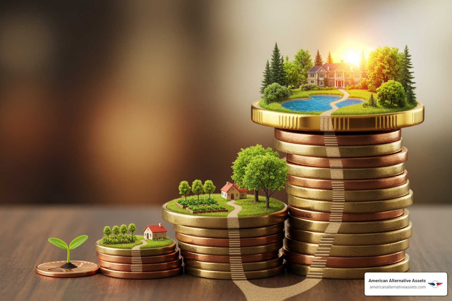 A blueprint for a house with a gold brick as the cornerstone - long term wealth