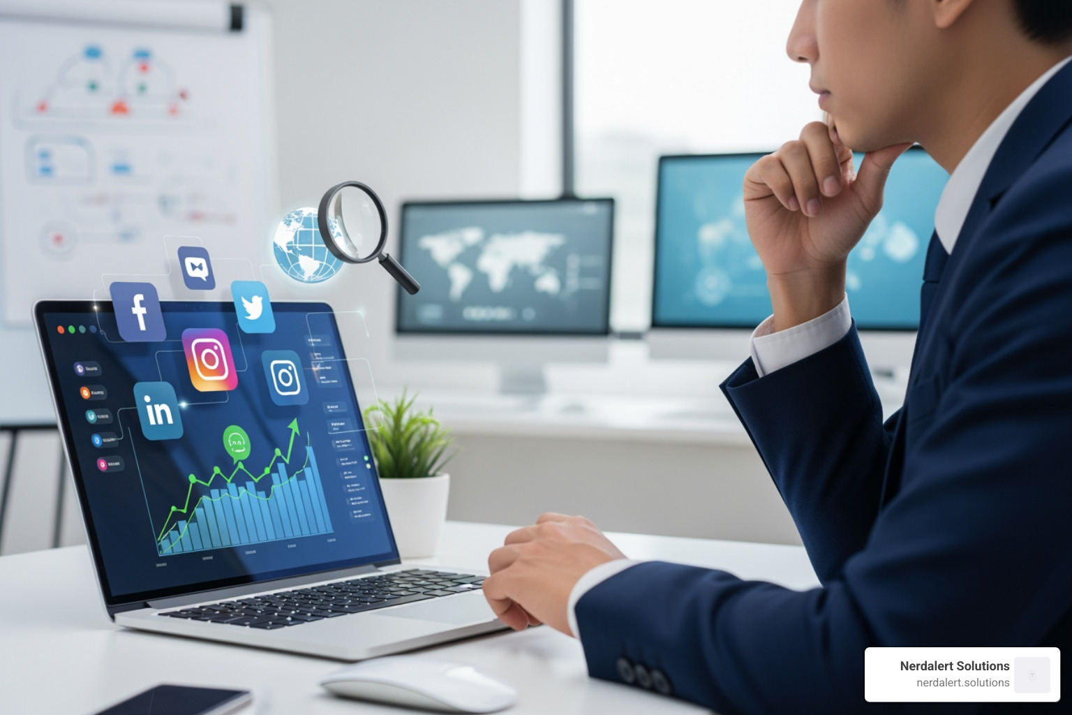 dashboard showing various online channels being monitored - online reputation management companies