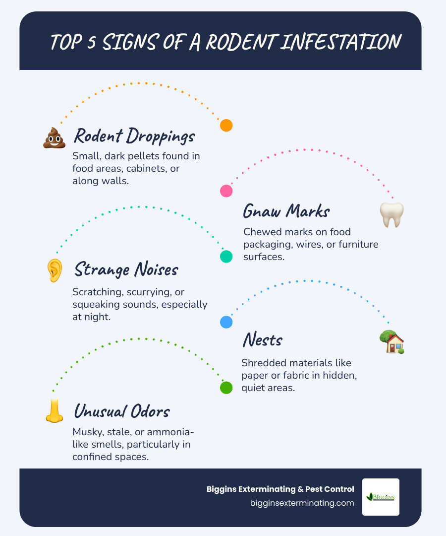 Top 5 Signs of a Rodent Infestation to Spot Early - rat and mice infestation infographic infographic-line-5-steps-blues-accent_colors