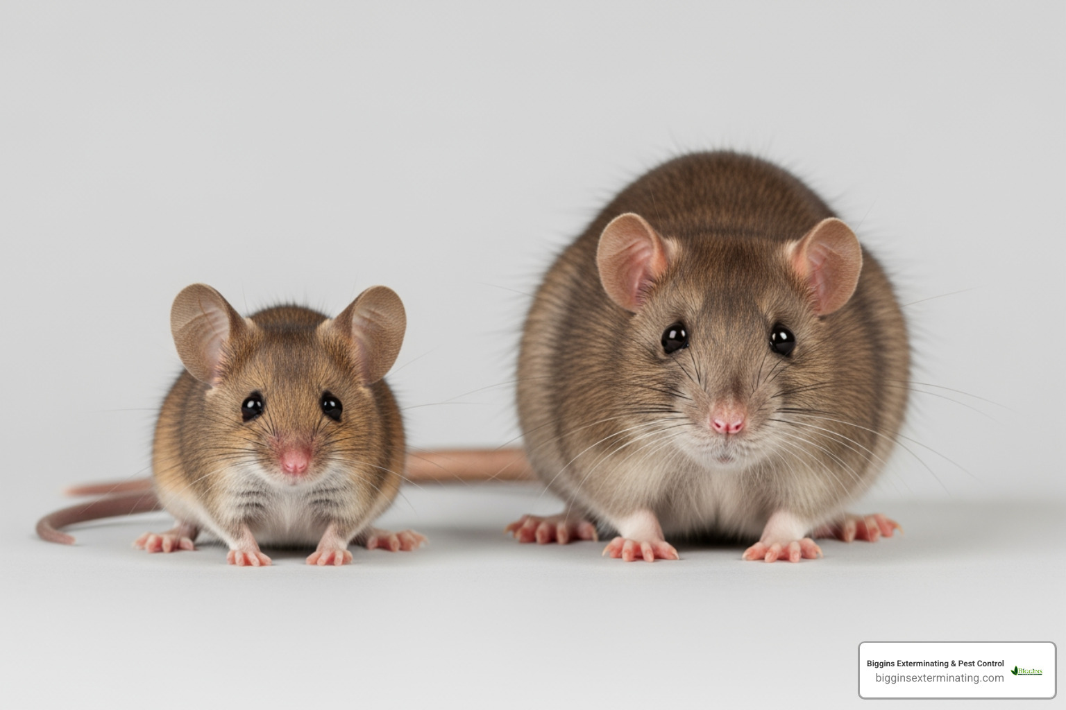 Table comparing rats and mice - rat and mice infestation