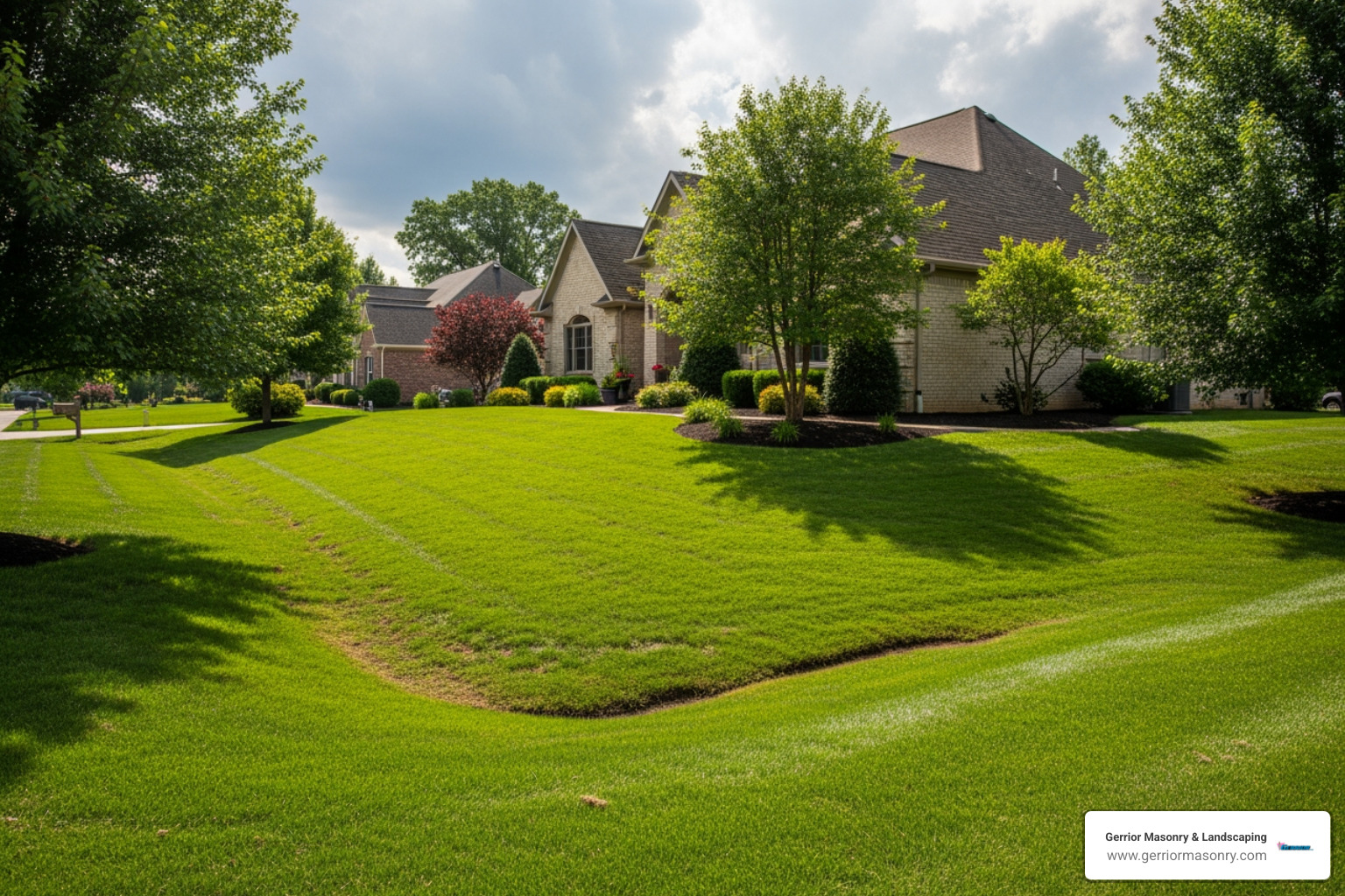 properly graded yard sloping away from a house foundation - Basement Waterproofing