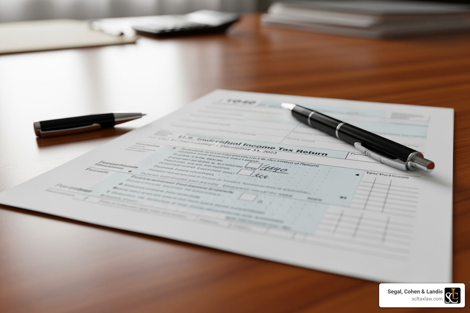 document titled "IRS Offer in Compromise" with a pen next to it - tax relief attorney