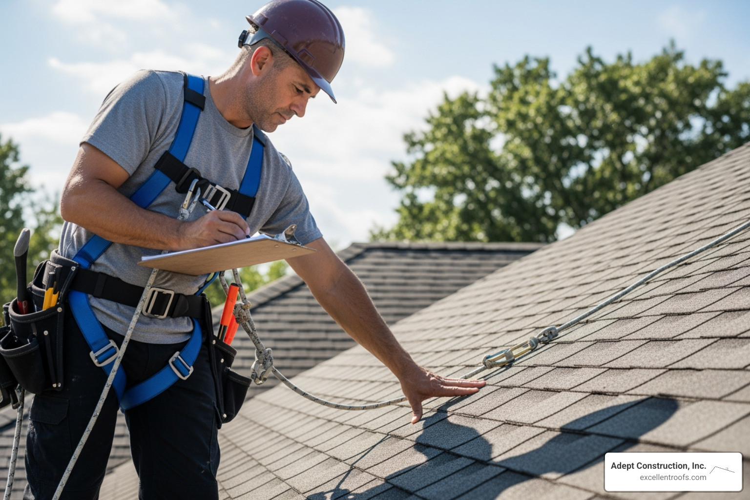 roofer inspecting a roof with a clipboard - cost for replacing shingles on a roof roofer inspecting a roof with a clipboard - cost for replacing shingles on a roof