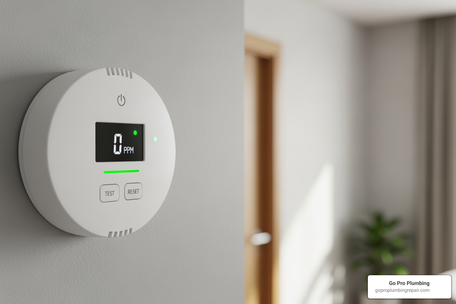 carbon monoxide detector installed in a home - adding a gas line