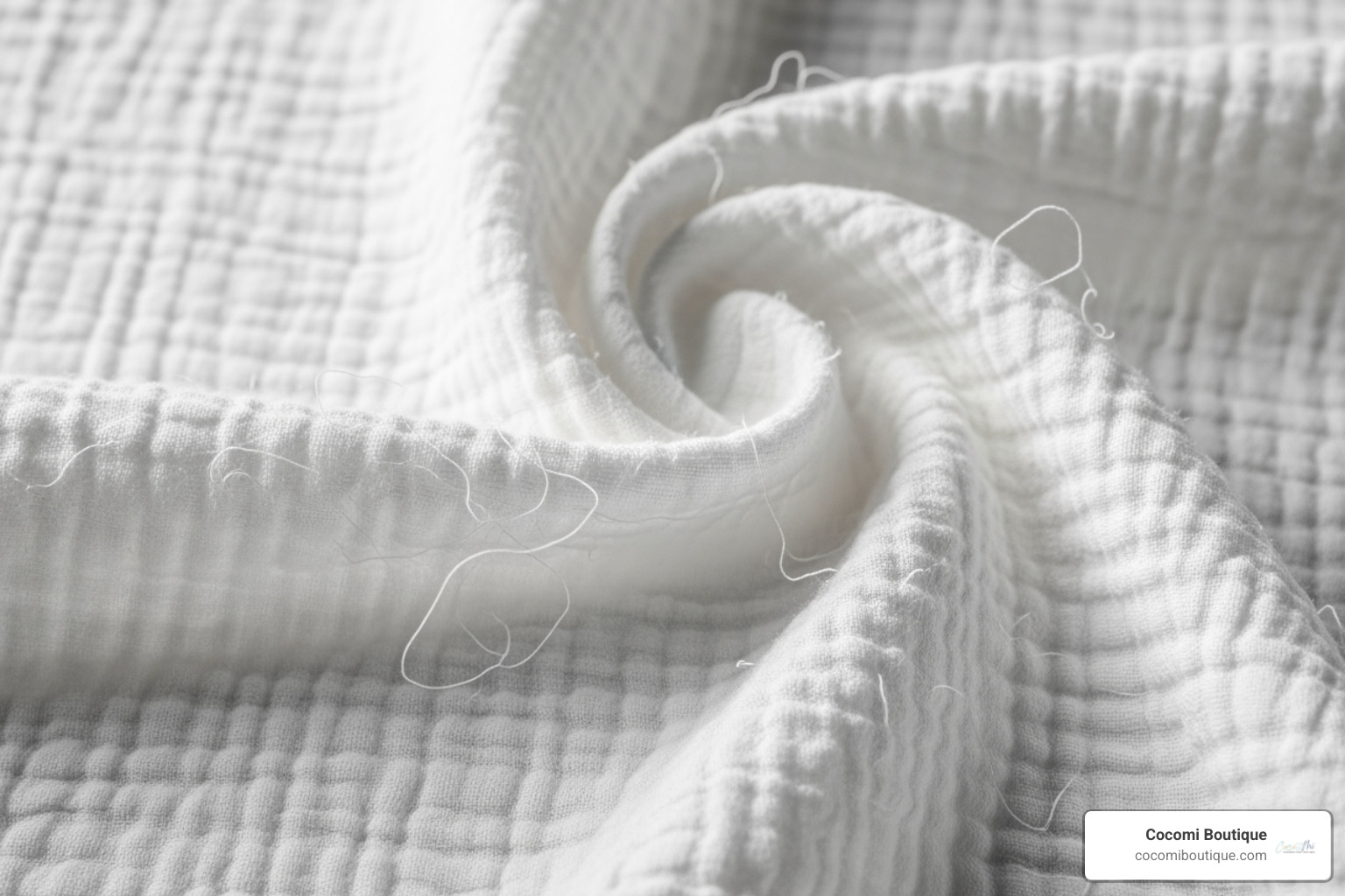 close-up of open weave muslin blanket - Toddler muslin blanket