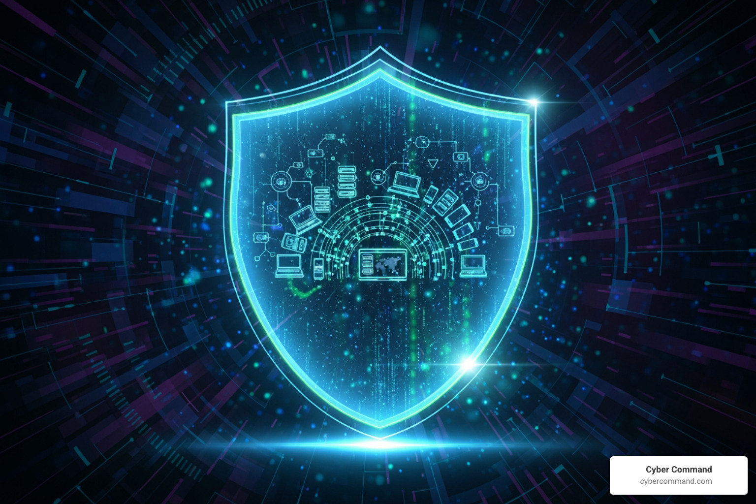 digital shield protecting a network - small business managed it services