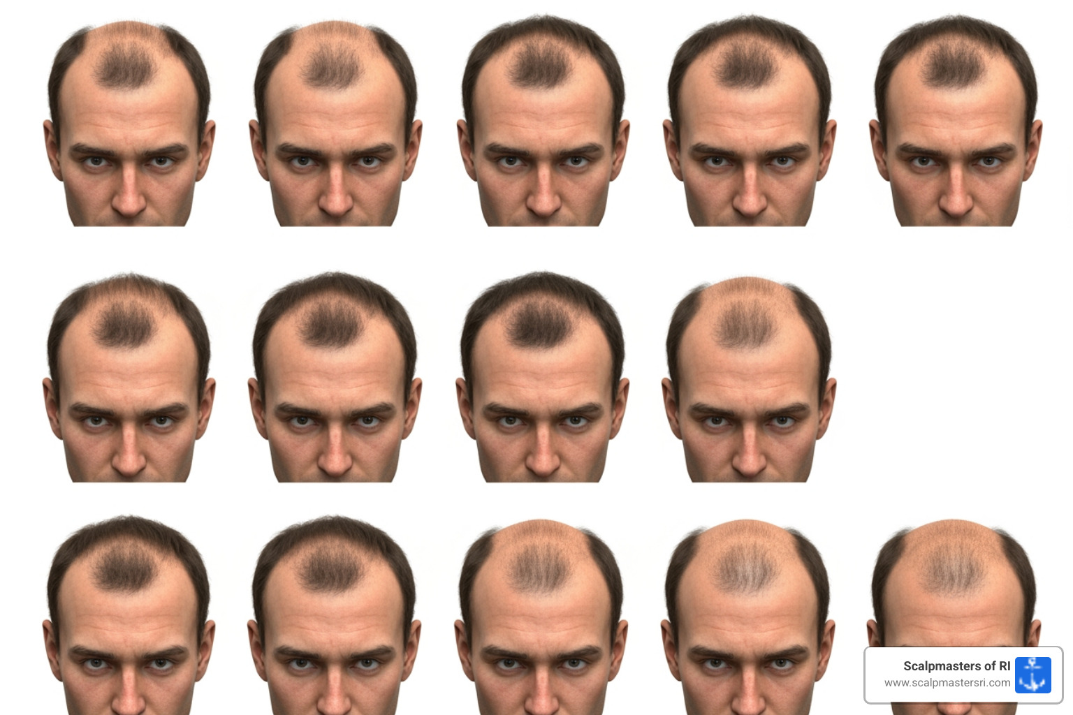 Norwood Scale for male pattern baldness - best treatment for receding hairline Norwood Scale for male pattern baldness - best treatment for receding hairline