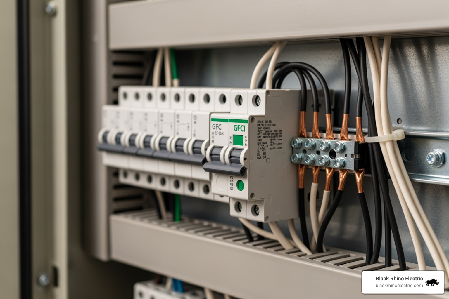 A licensed electrician installing a GFCI breaker in an electrical panel - gfci hot tub wiring A licensed electrician installing a GFCI breaker in an electrical panel - gfci hot tub wiring