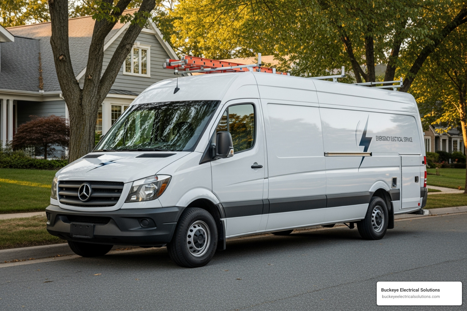 professional electrician's service van - emergency electrical service northeast ohio