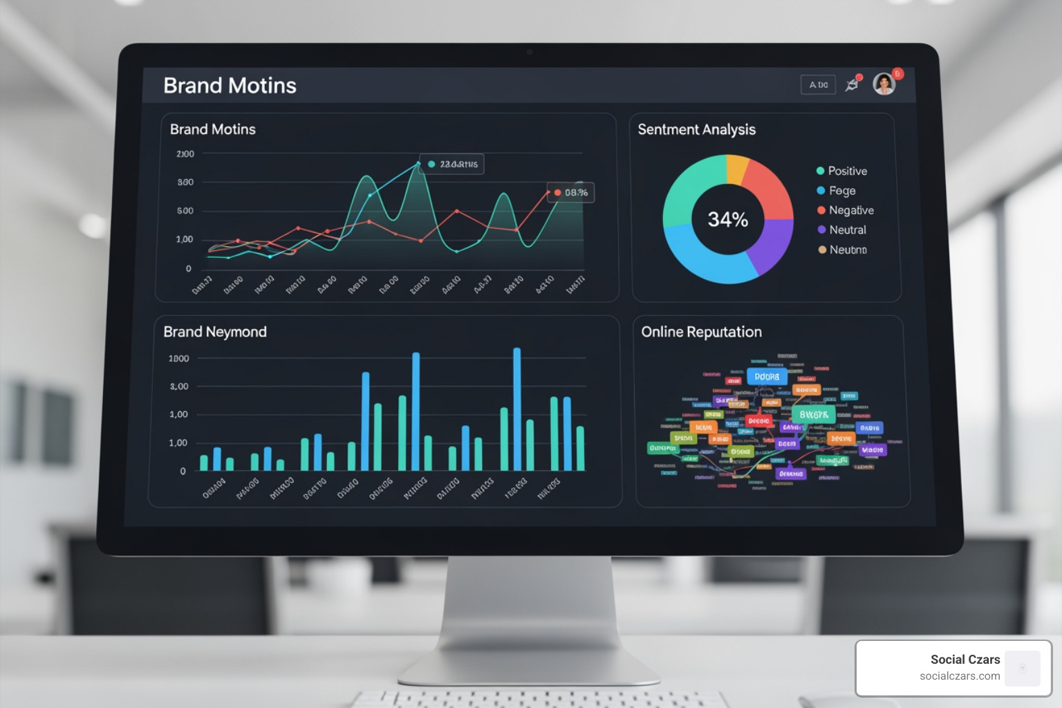 dashboard showing brand mentions and sentiment analysis - Best Online Reputation Management Agency Miami dashboard showing brand mentions and sentiment analysis - Best Online Reputation Management Agency Miami