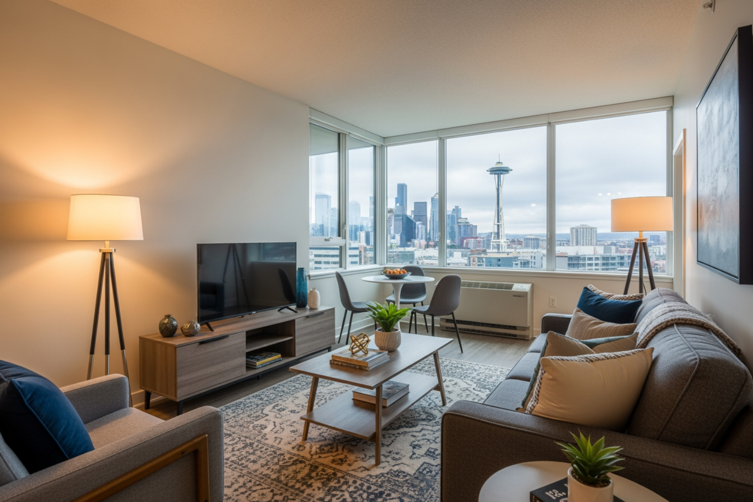 Map highlighting key Seattle neighborhoods like Capitol Hill, Queen Anne, and the University District - Seattle furnished apartments