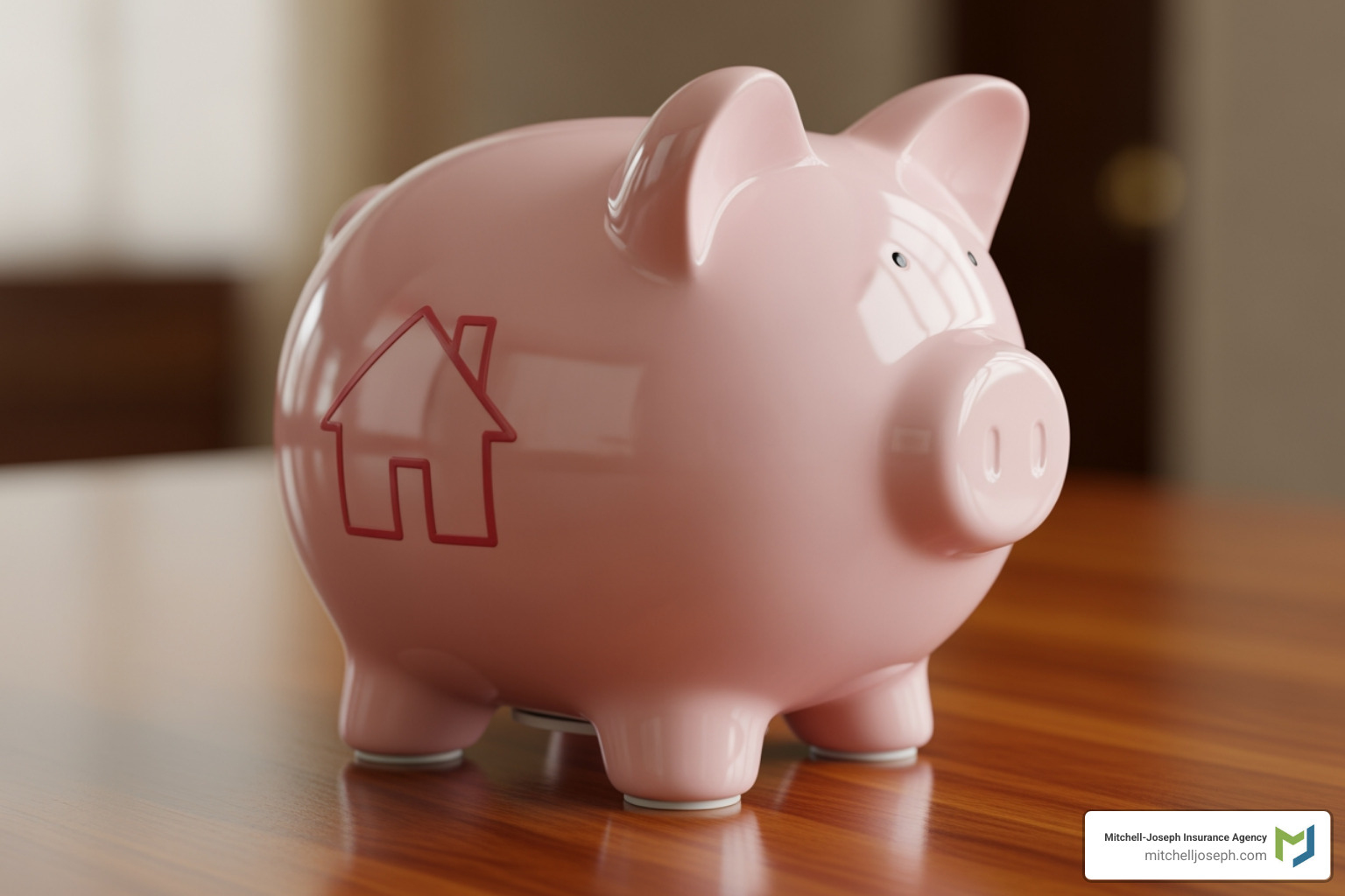 piggy bank with a house icon on it - insurance for new home buyers piggy bank with a house icon on it - insurance for new home buyers